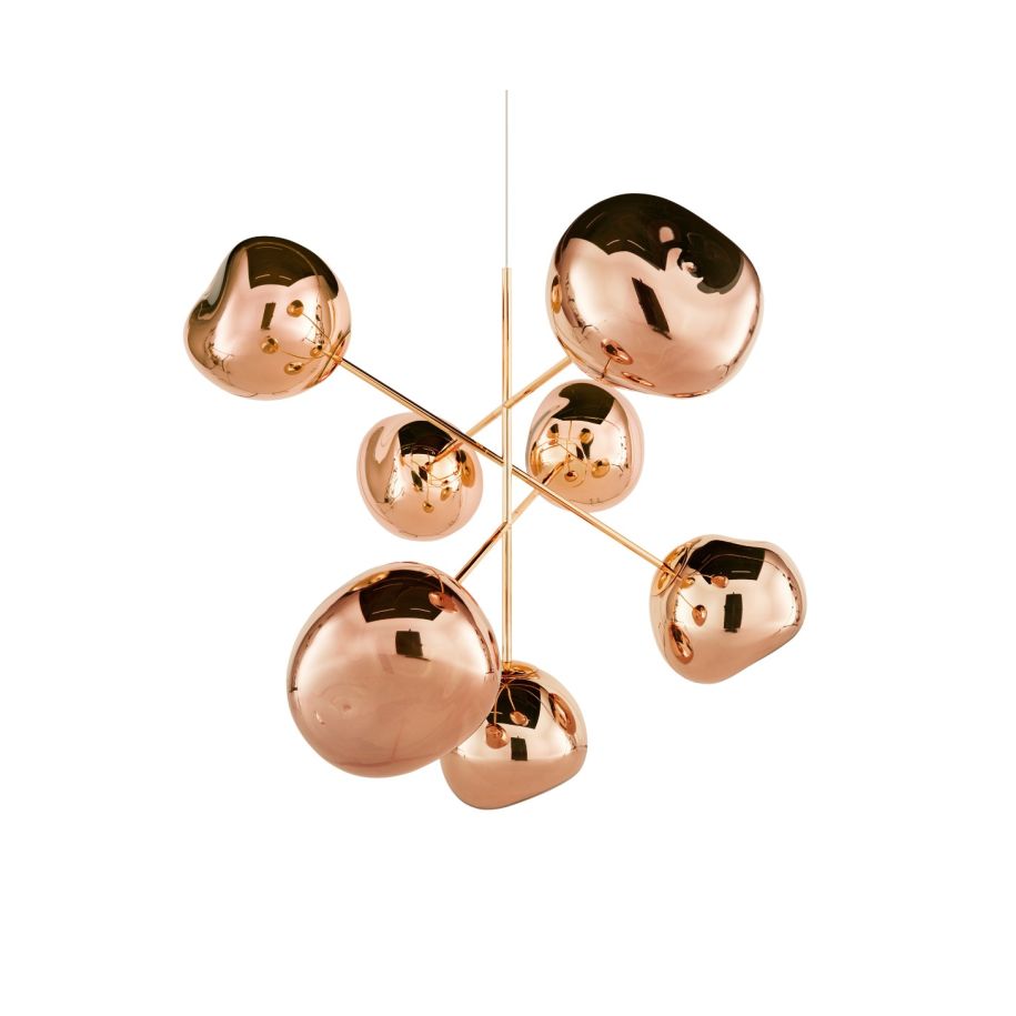 Melt copper chandelier