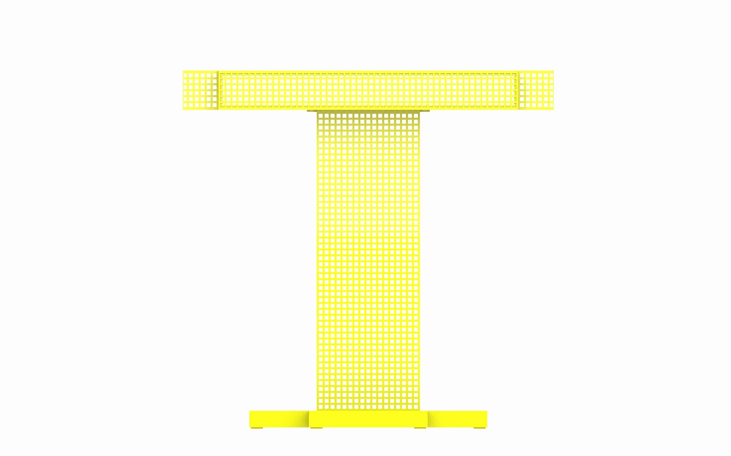 Konsola METROPOLIS stalowy Mati Sipiora Neonowy żółty   Eye on Design