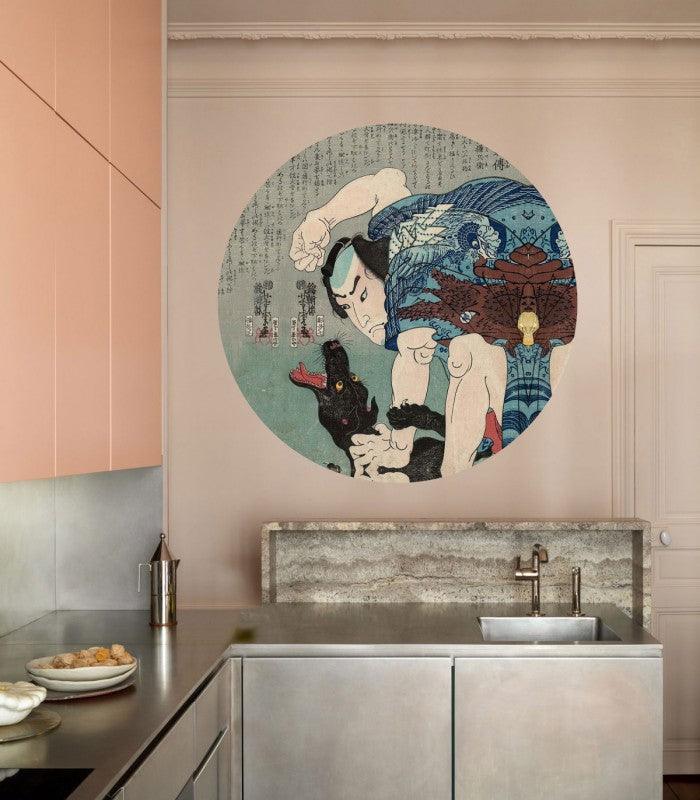 Mural DOTS Samurai Encounter Wallcolors    Eye on Design