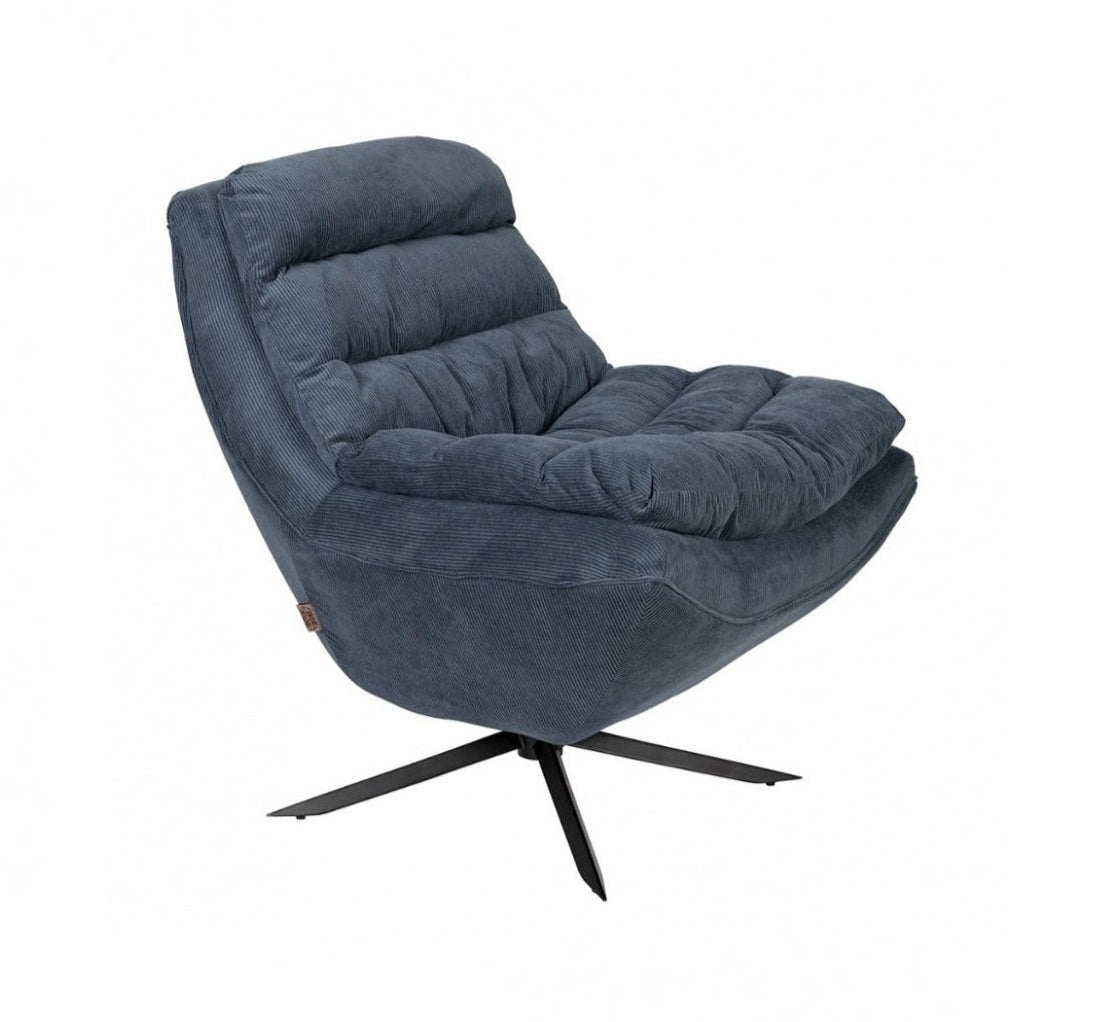 Fotel obrotowy VINCE niebieski, Dutchbone, Eye on Design