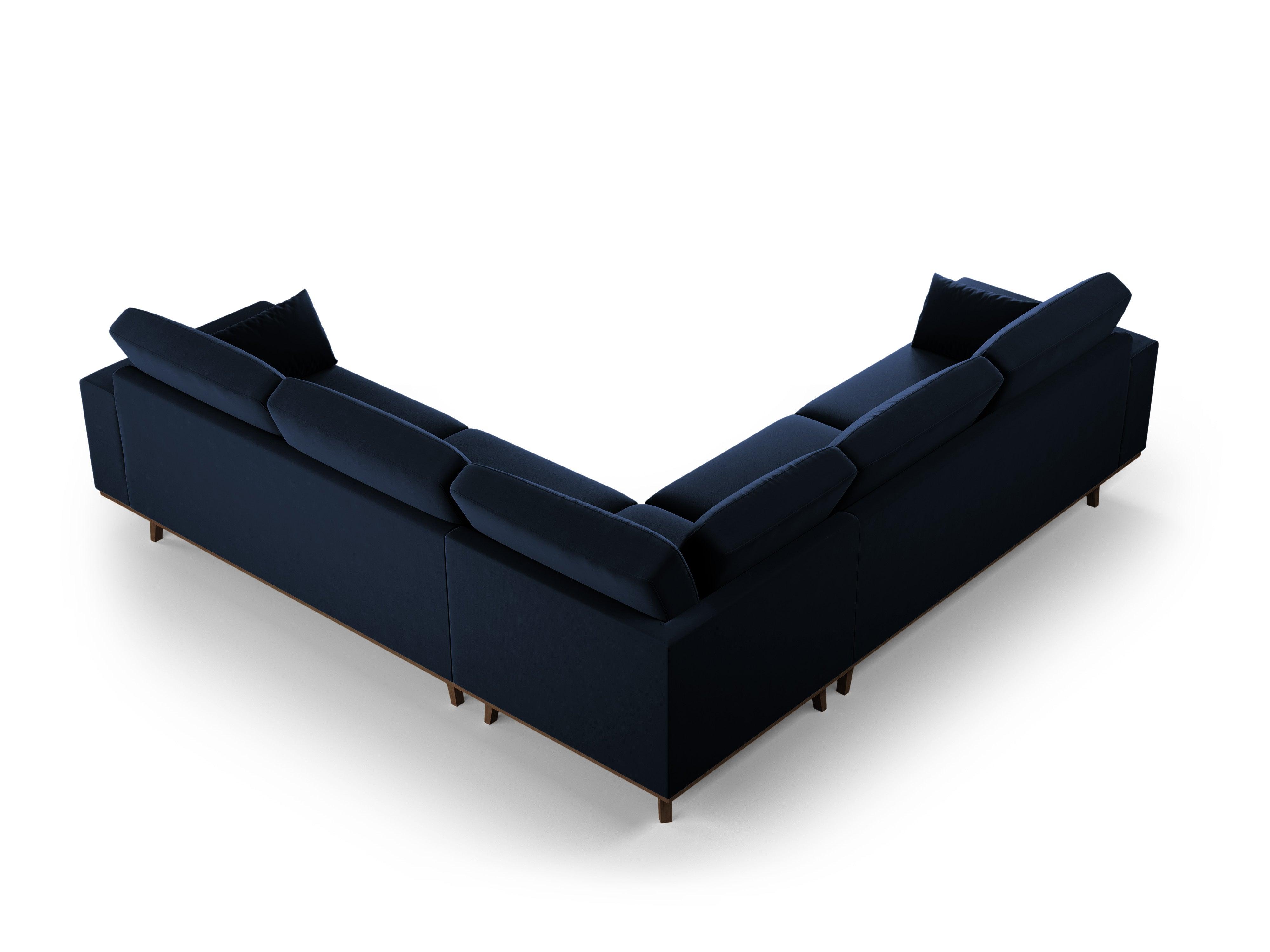 Narożnik aksamitny 5-osobowy symetryczny HEBE granat królewski Mazzini Sofas    Eye on Design