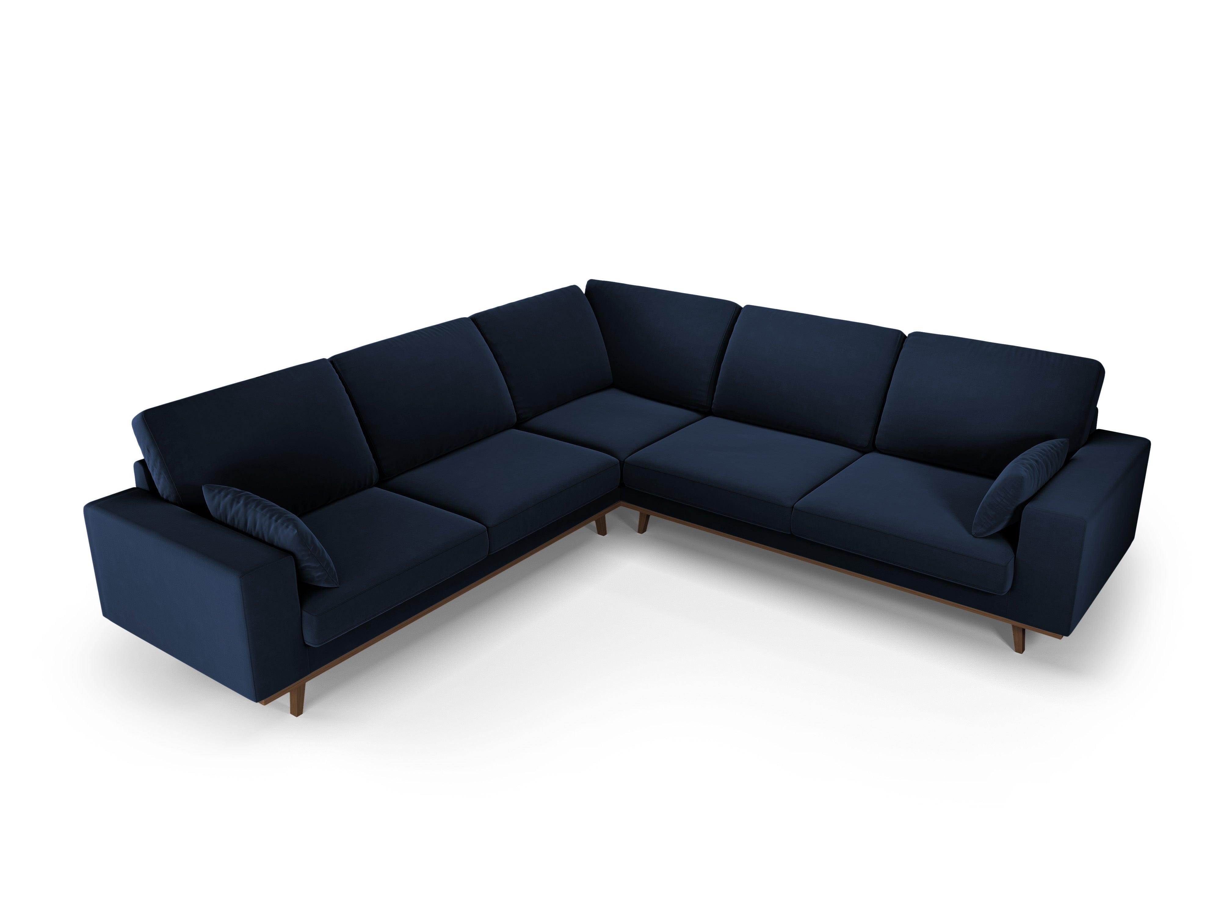 Narożnik aksamitny 5-osobowy symetryczny HEBE granat królewski Mazzini Sofas    Eye on Design