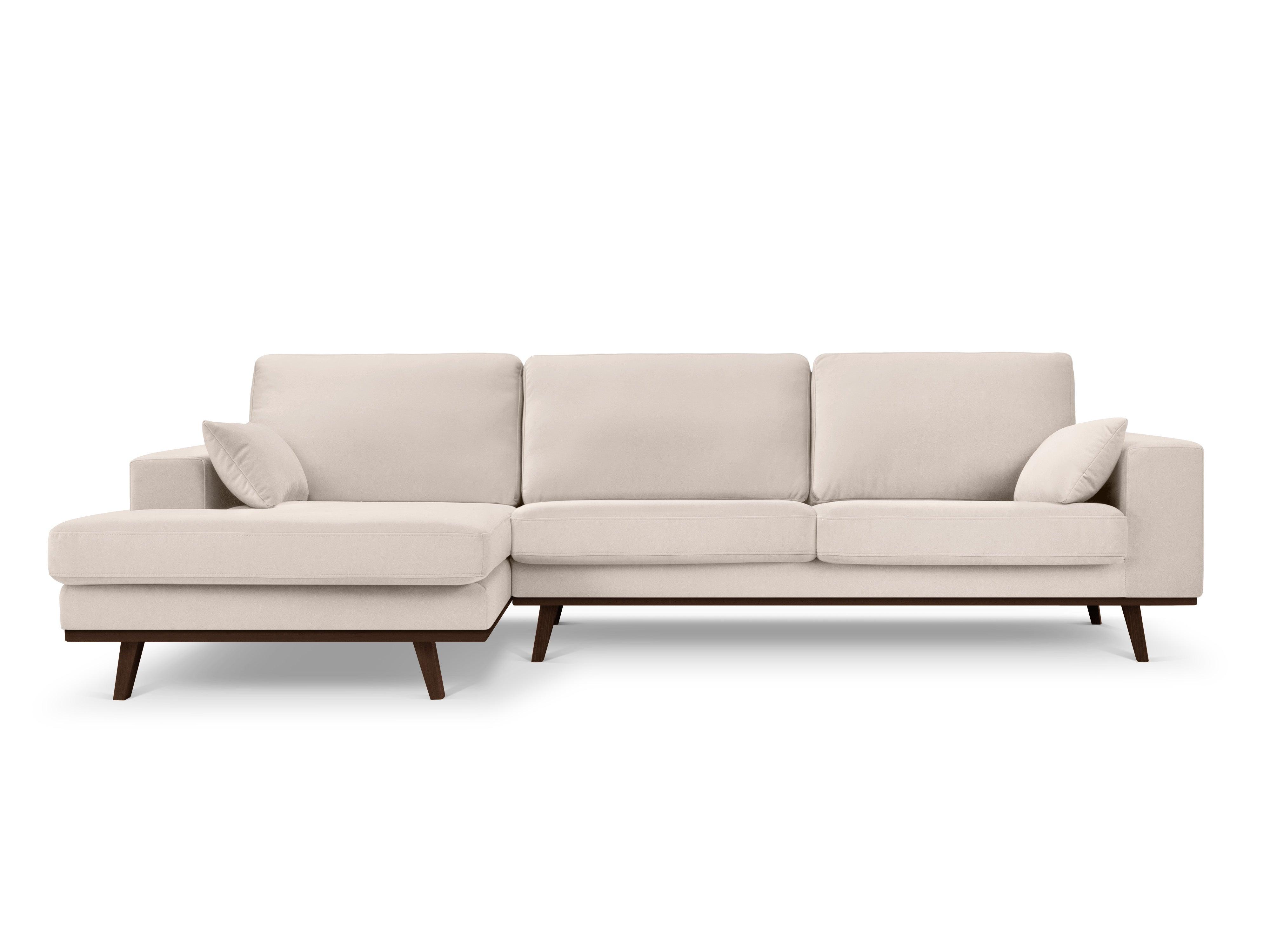 Narożnik aksamitny lewostronny HEBE beżowy Mazzini Sofas    Eye on Design