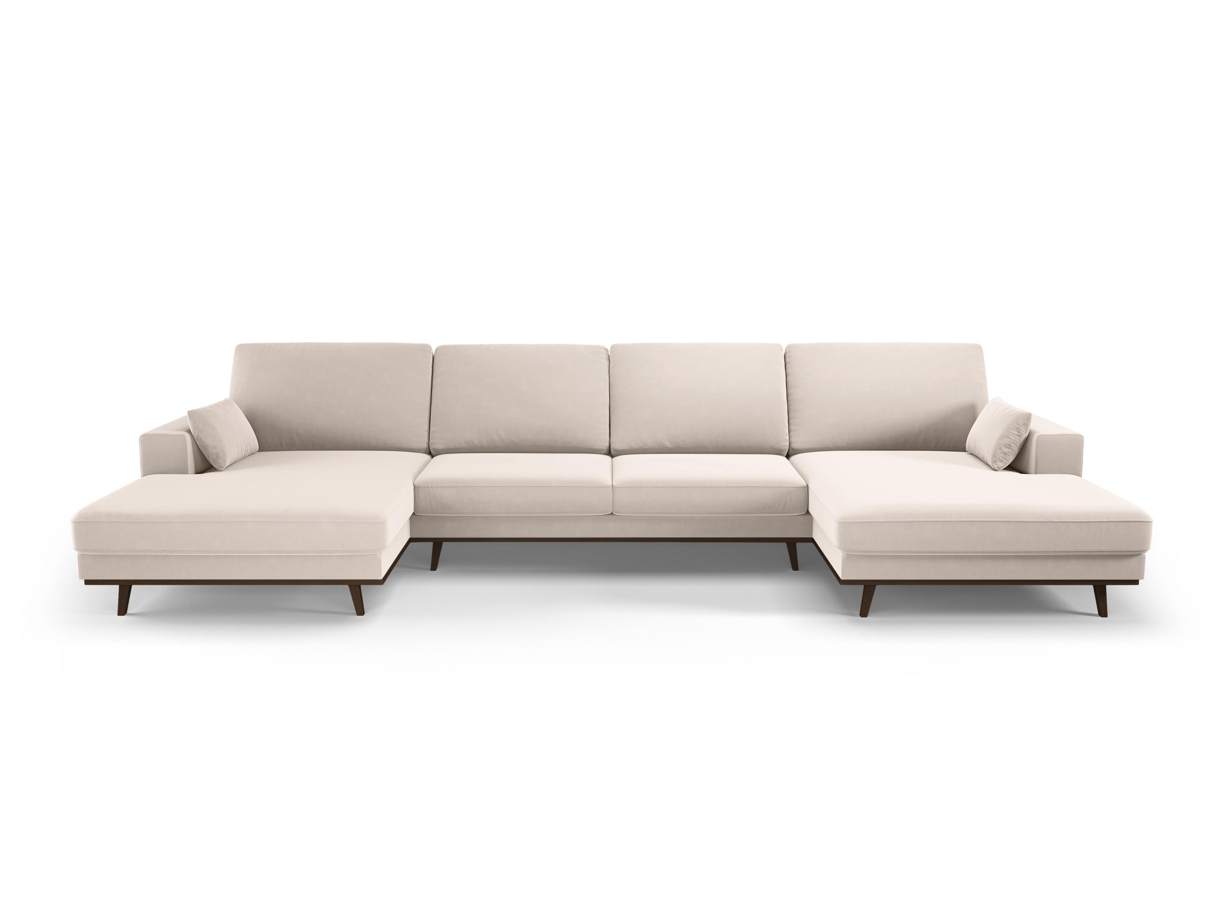 Narożnik aksamitny panoramiczny HEBE beżowy Mazzini Sofas    Eye on Design