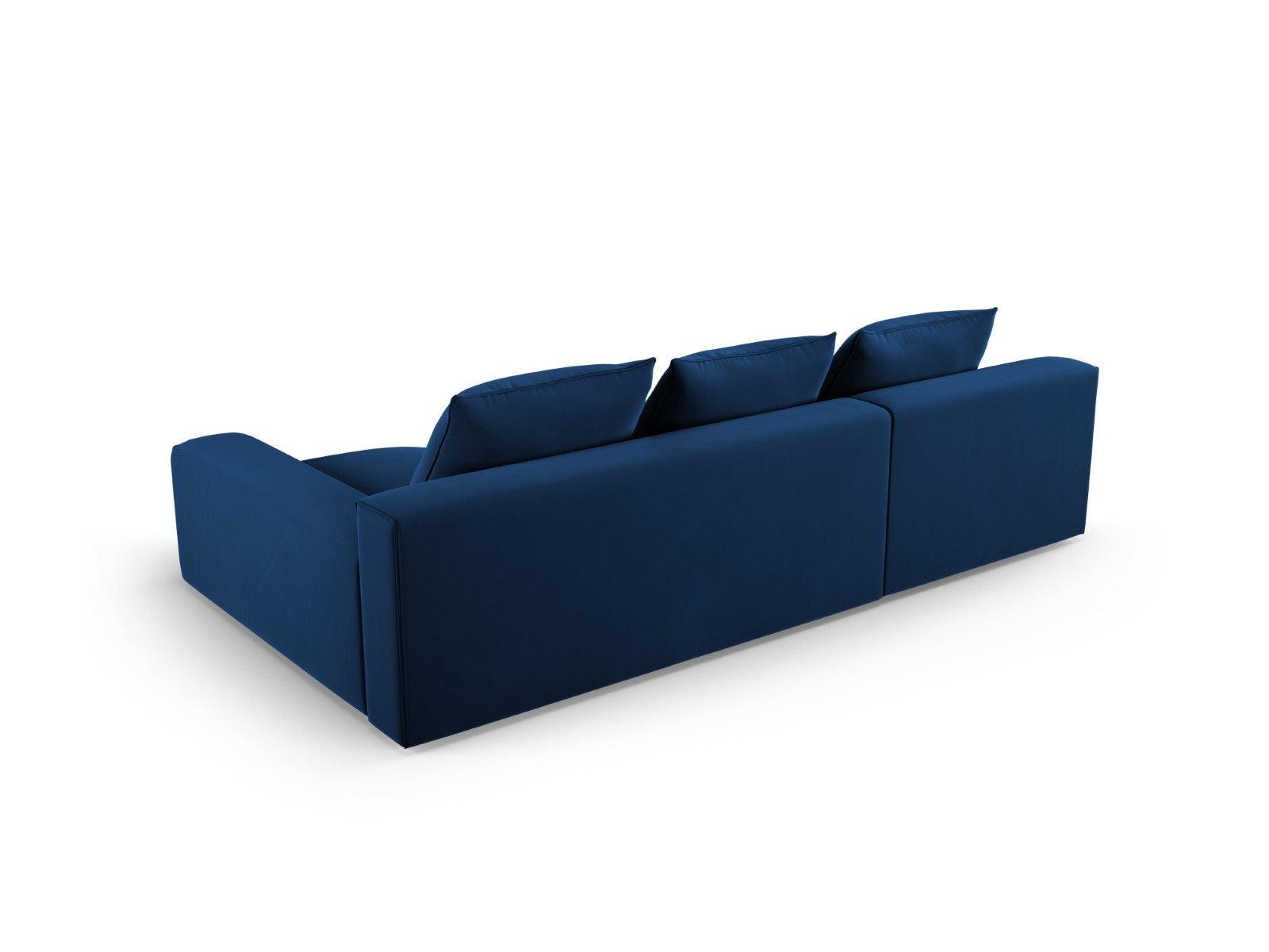 Narożnik aksamitny prawostronny 4-osobowy IVY granatowy Mazzini Sofas    Eye on Design