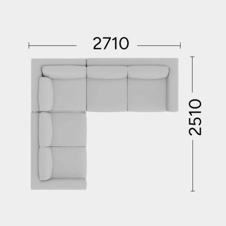 Narożnik lewostronny AIR Rosanero 271x251 cm Grupa 0 Nie Eye on Design