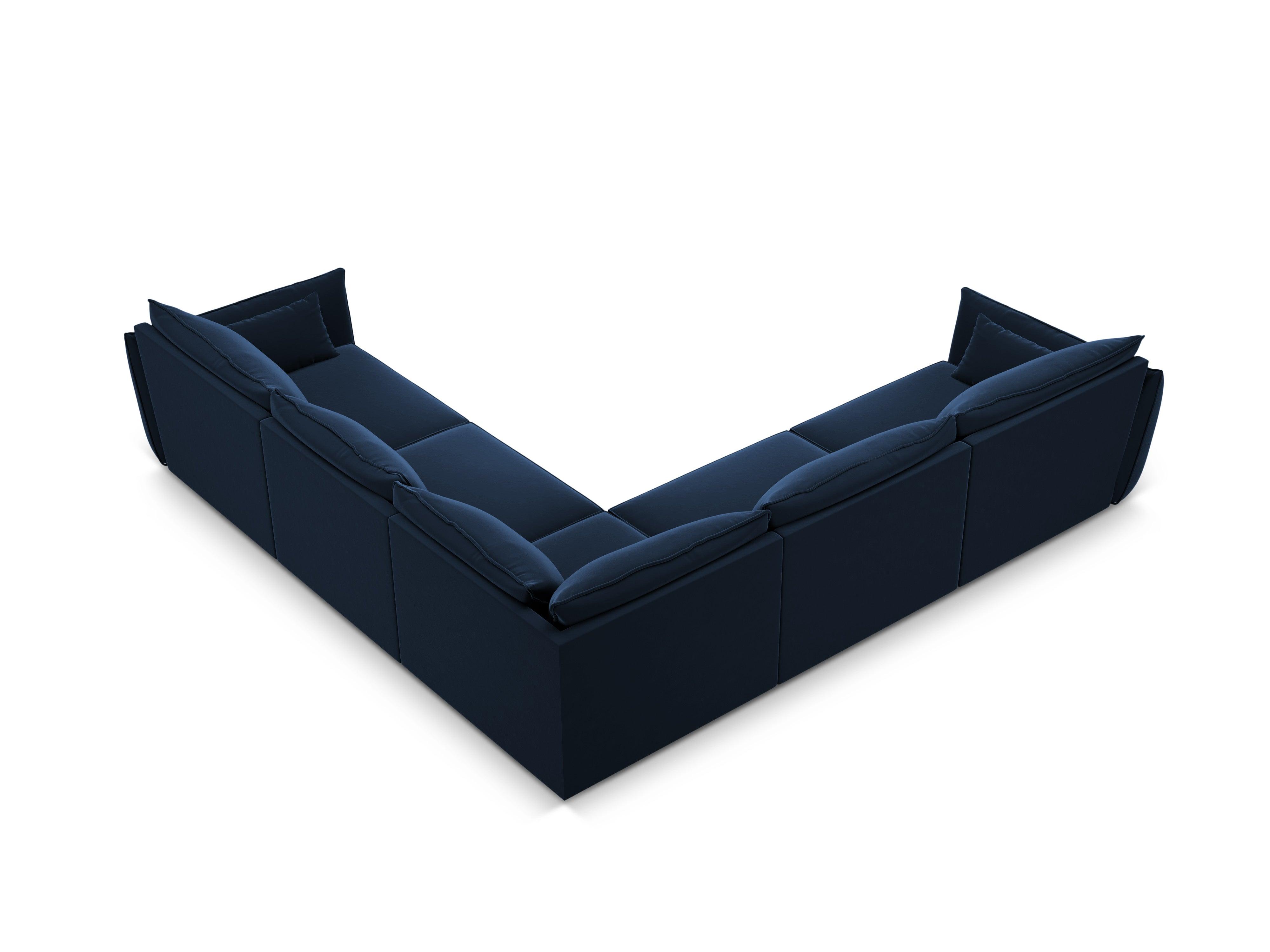 Narożnik symetryczny aksamitny VANDA granatowy Mazzini Sofas    Eye on Design