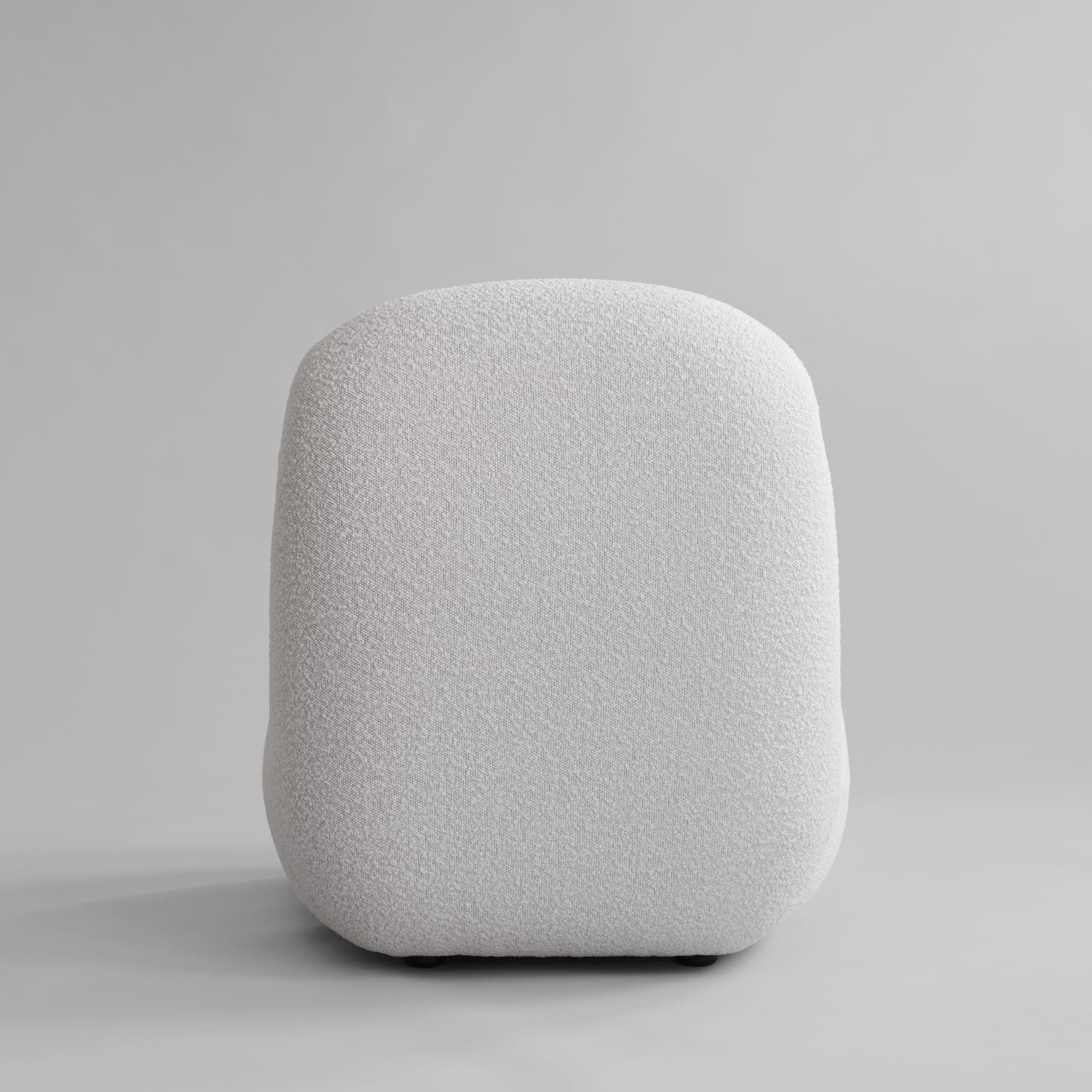 TOE FLAT armchair without armrests in white bouclé