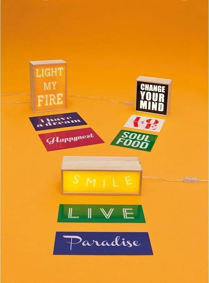 Lampa stołowa LIGHTHINK BOX SMILE / LIVE / PARADISE Seletti    Eye on Design