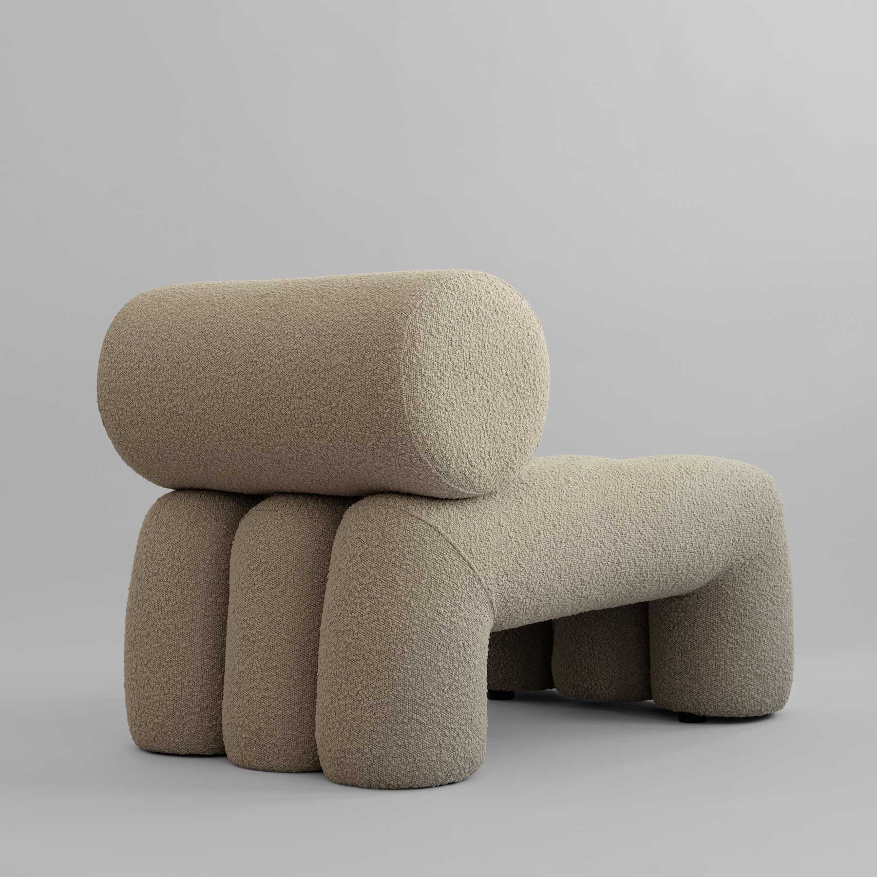 Fotel FOKU piaskowy boucle