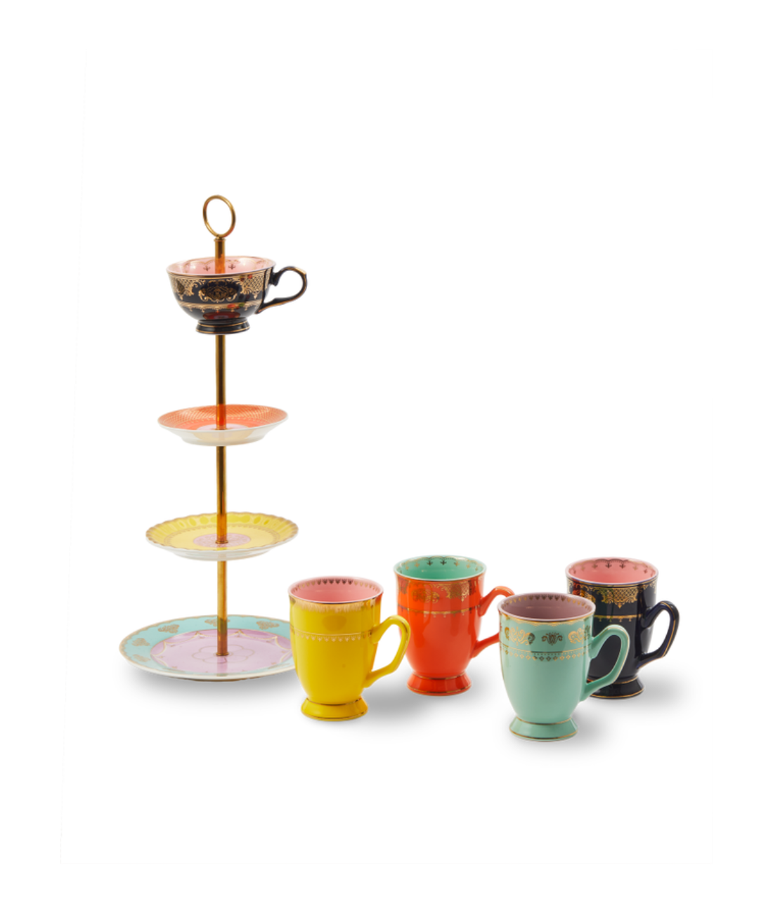 Patera GRANDPA HIGH TEA SET kolorowa porcelana