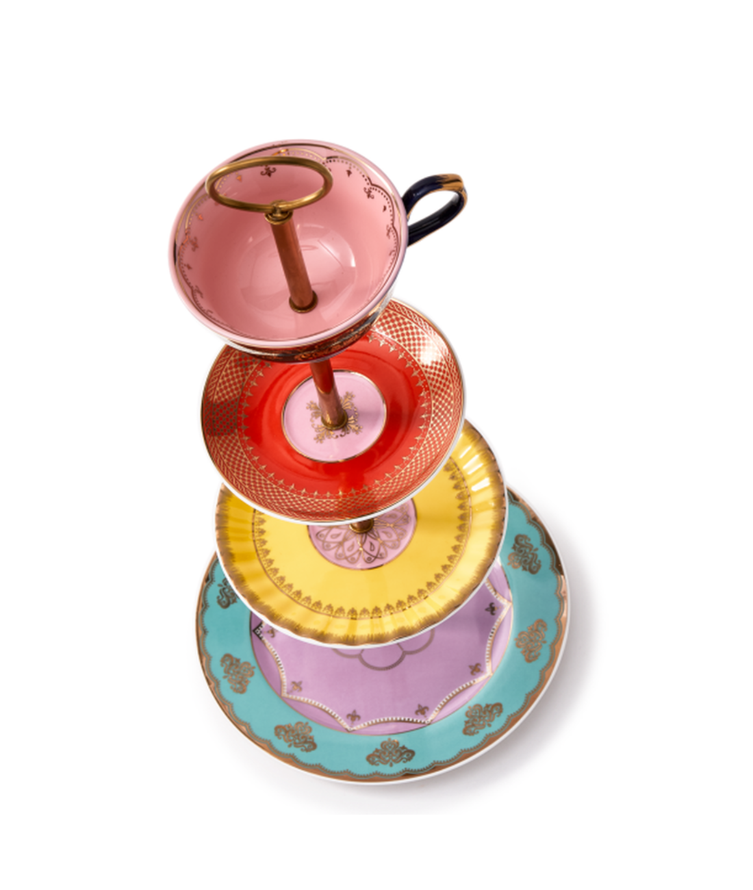 Patera GRANDPA HIGH TEA SET kolorowa porcelana