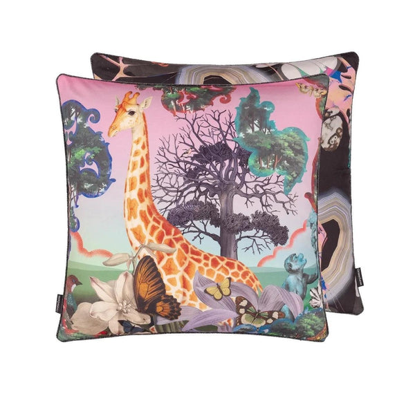 Poduszka dwustronna NOVAFRICA SUNRISE FLAMINGO bawełniana satyna Christian Lacroix    Eye on Design