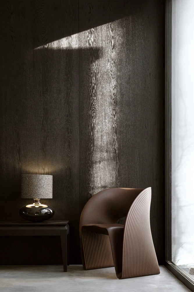 Tischlampe SAWA STONE schwarzes Glas