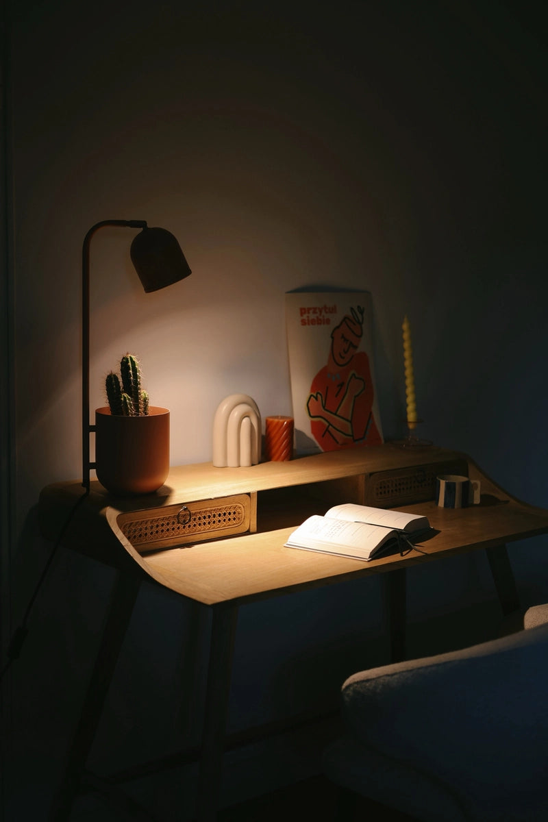 Schreibtischlampe BOTANICA WOOD weiß