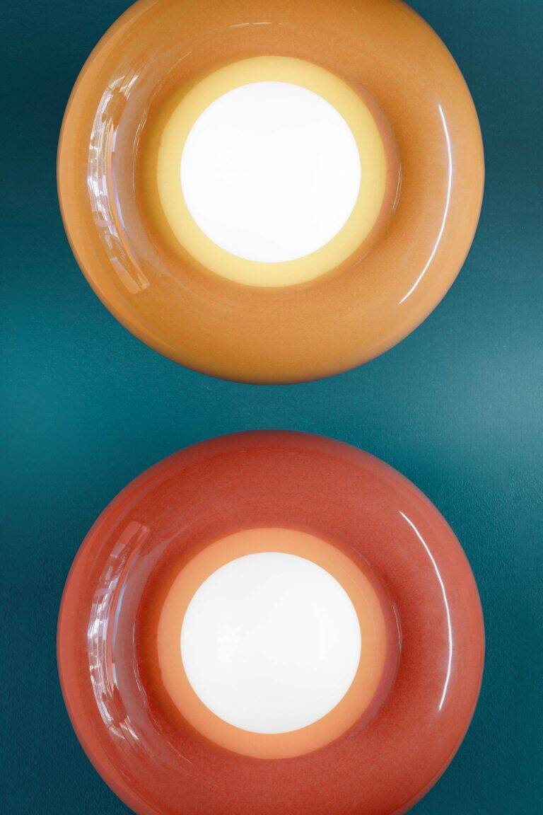 Keramikwand Lampe Bumbum Orange