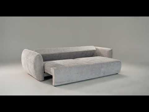 Sofa aksamitna z funkcją spania MATERA czarny