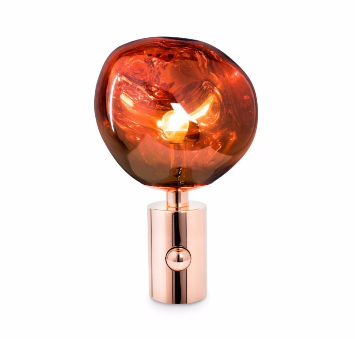 Melt Copper table lamp with copper base