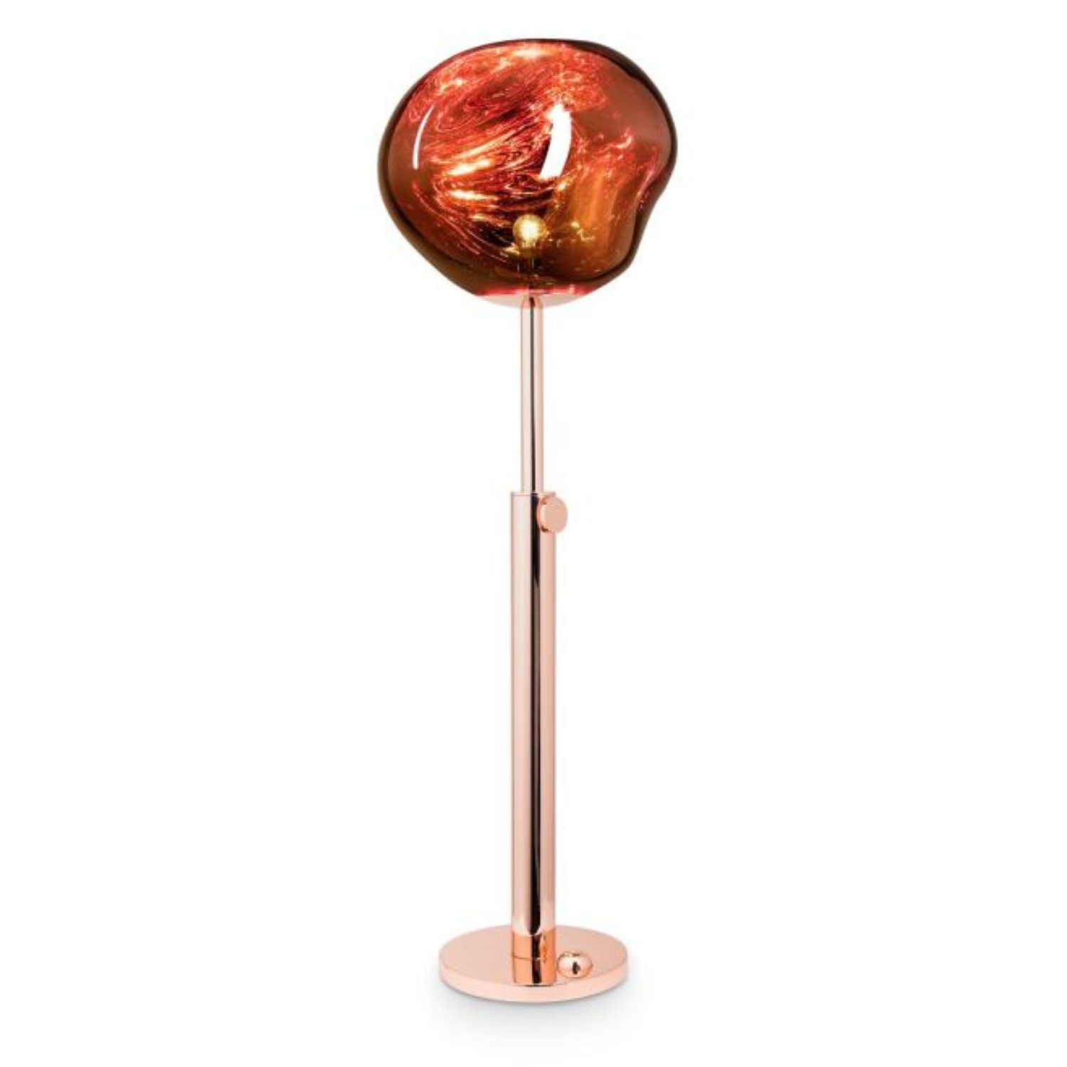 Melt Copper floor lamp with a copper base