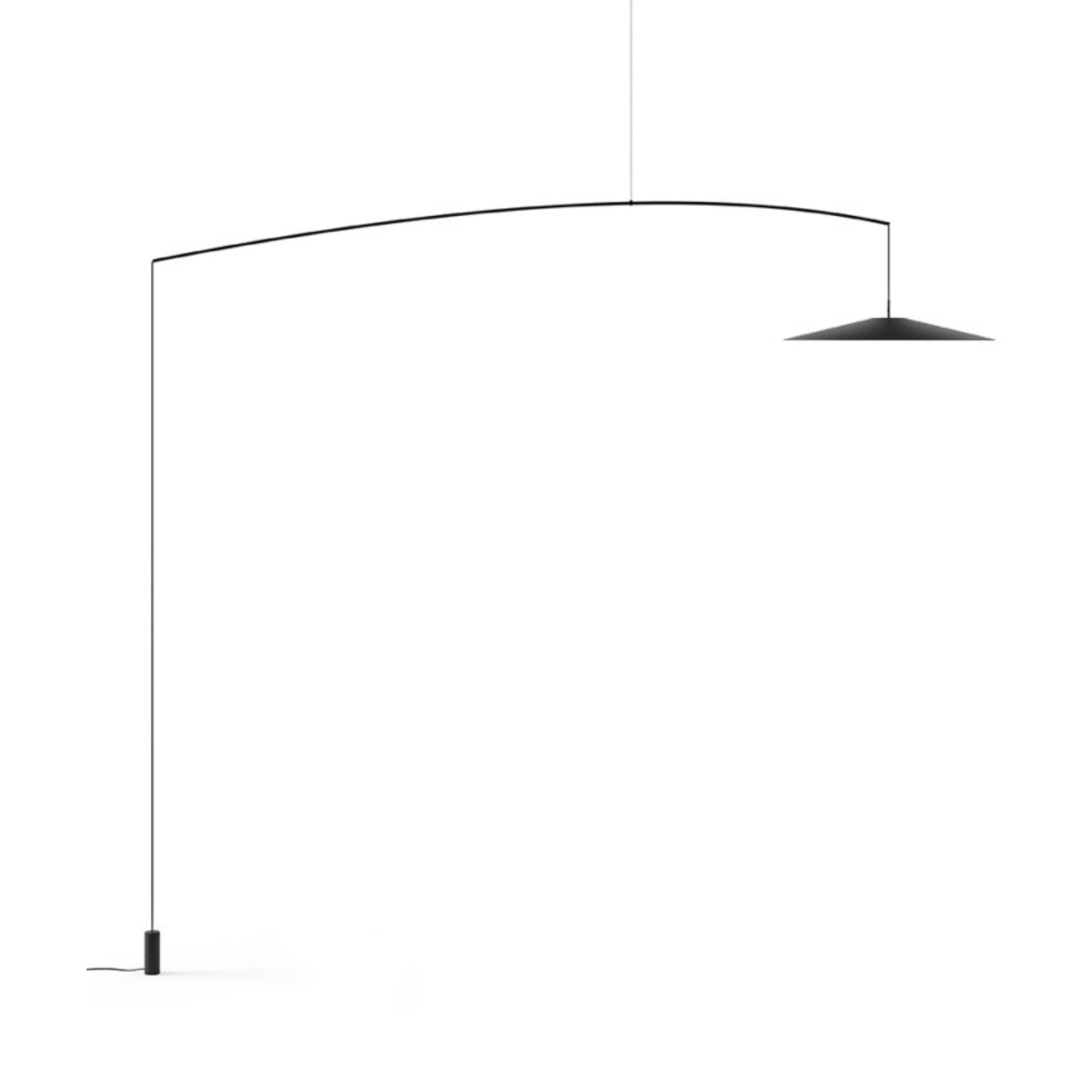 Suspended floor lamp black kiné