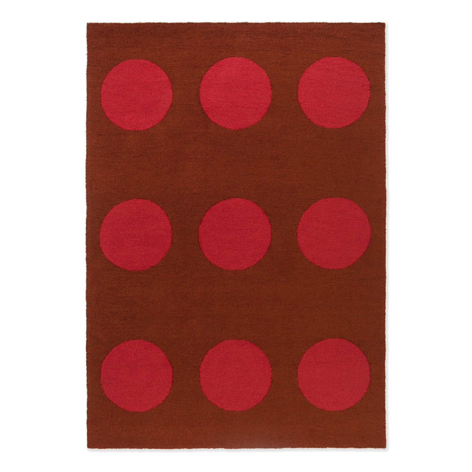 Outdoor rug festival dots red