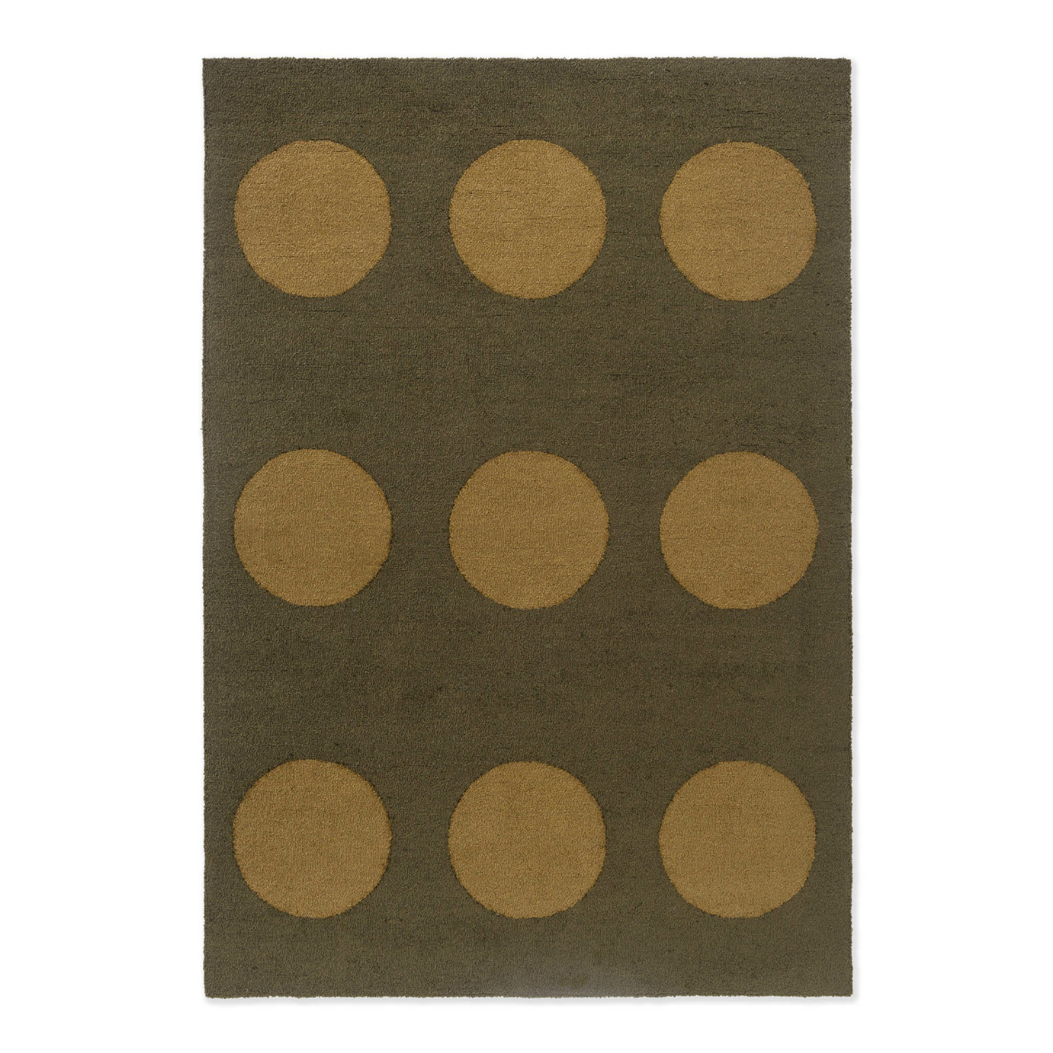 Outdoor rug festival dots green