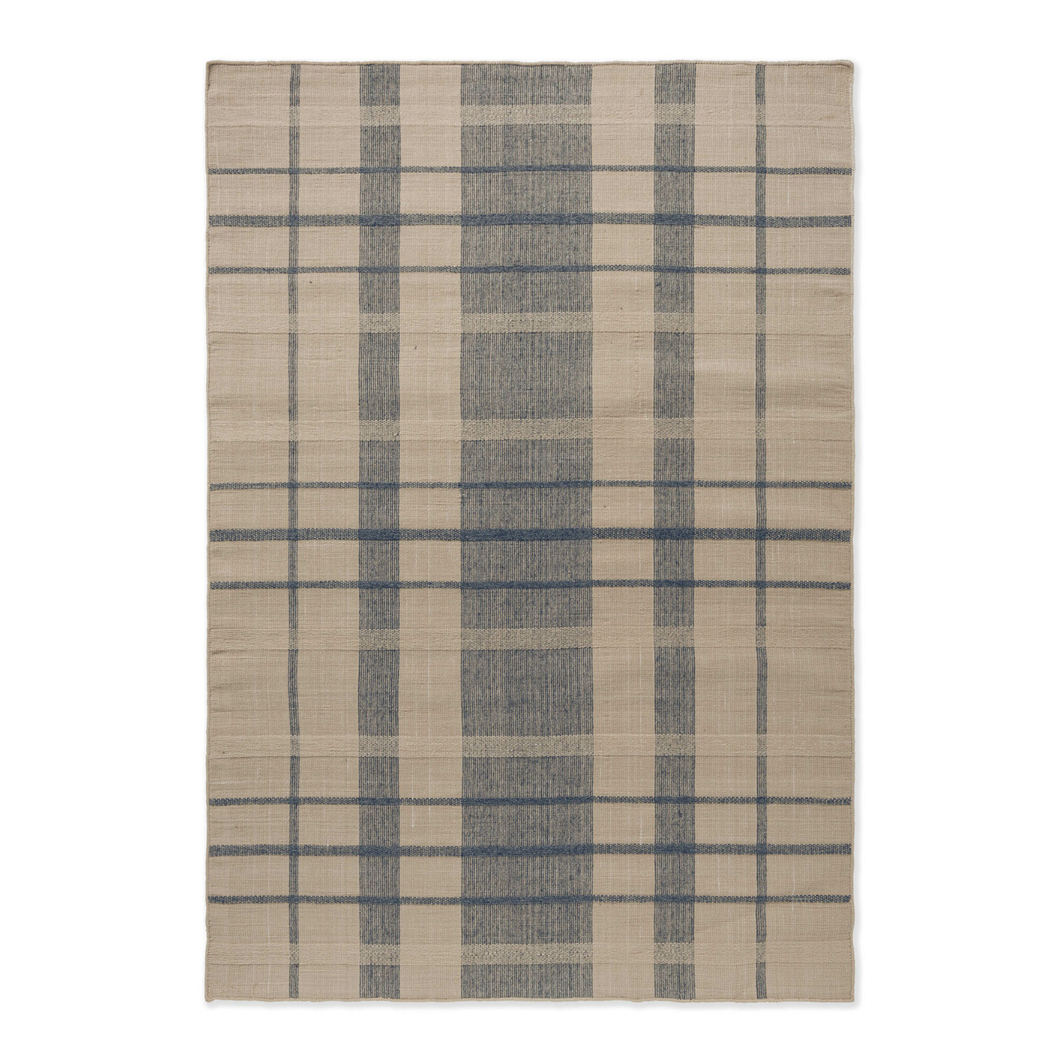 Outdoor rug Zona Block Stripe & Check Blue-Bega