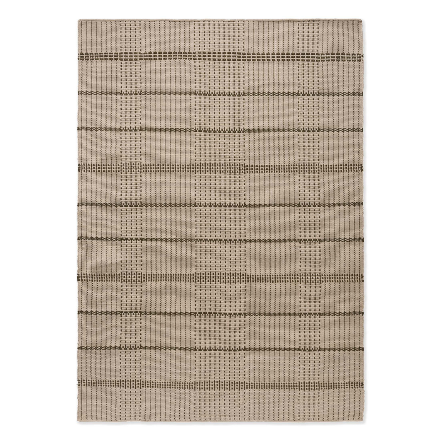 Outdoor rug of stitch beige-brown