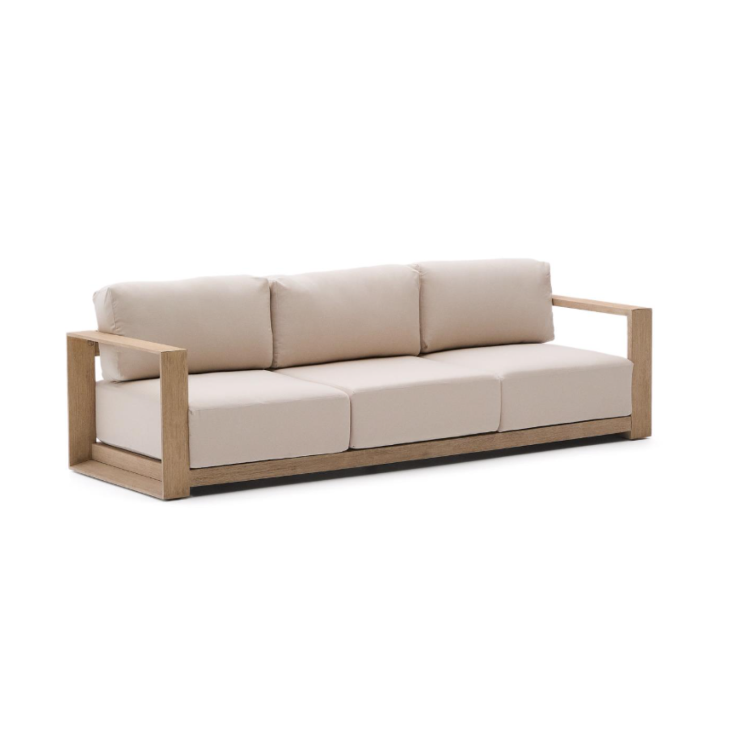 Ambra external sofa Ambra acacia wood with a creamy seat