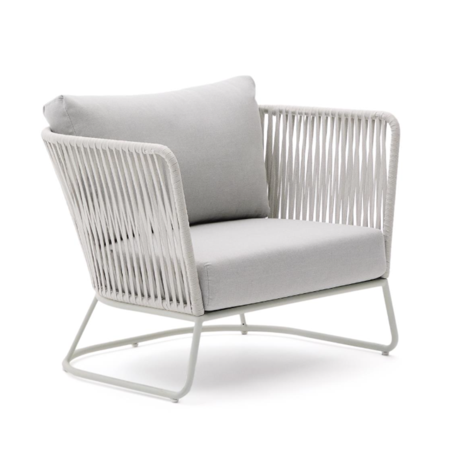 Gray saconca garden armchair