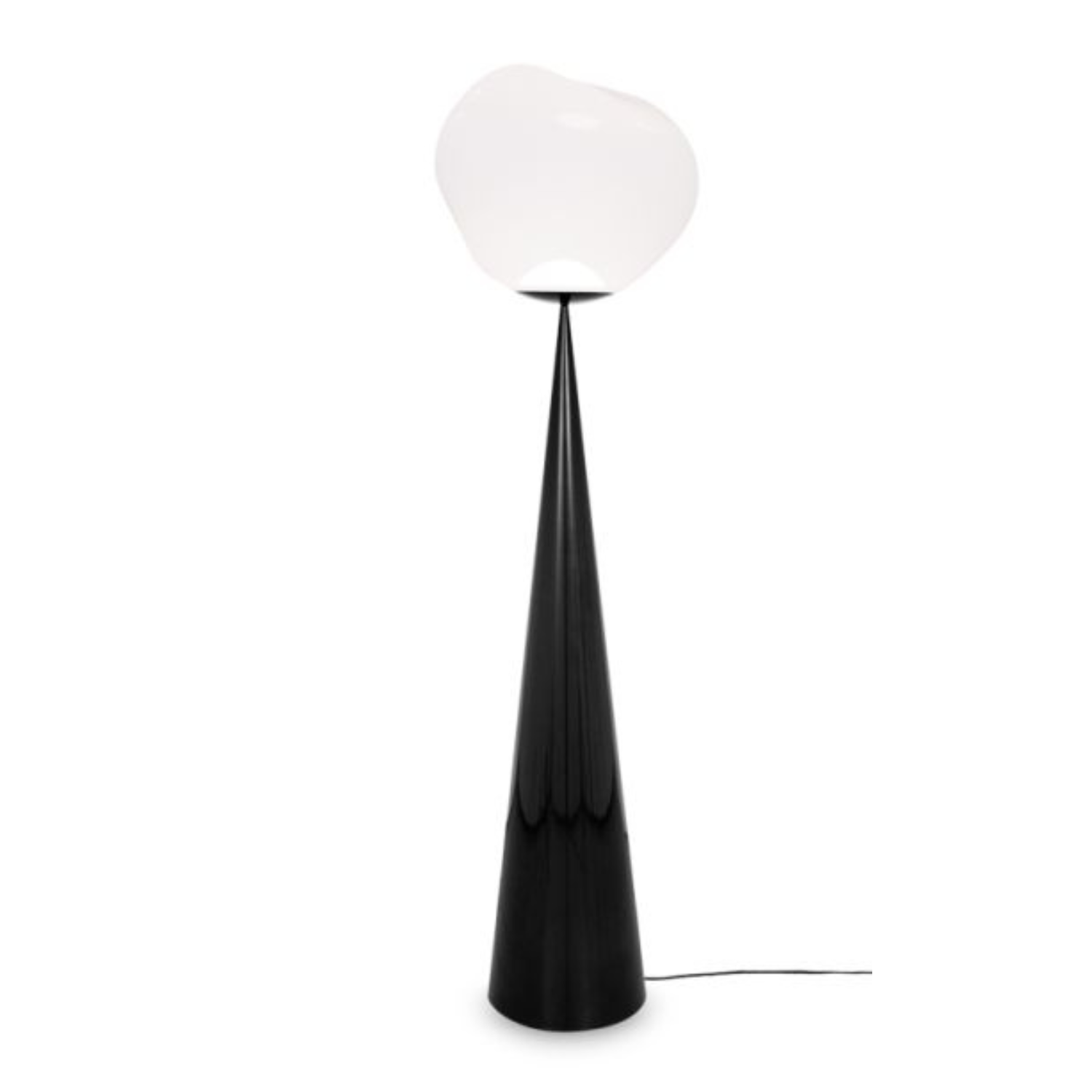 Melt underground floor lamp with a black base