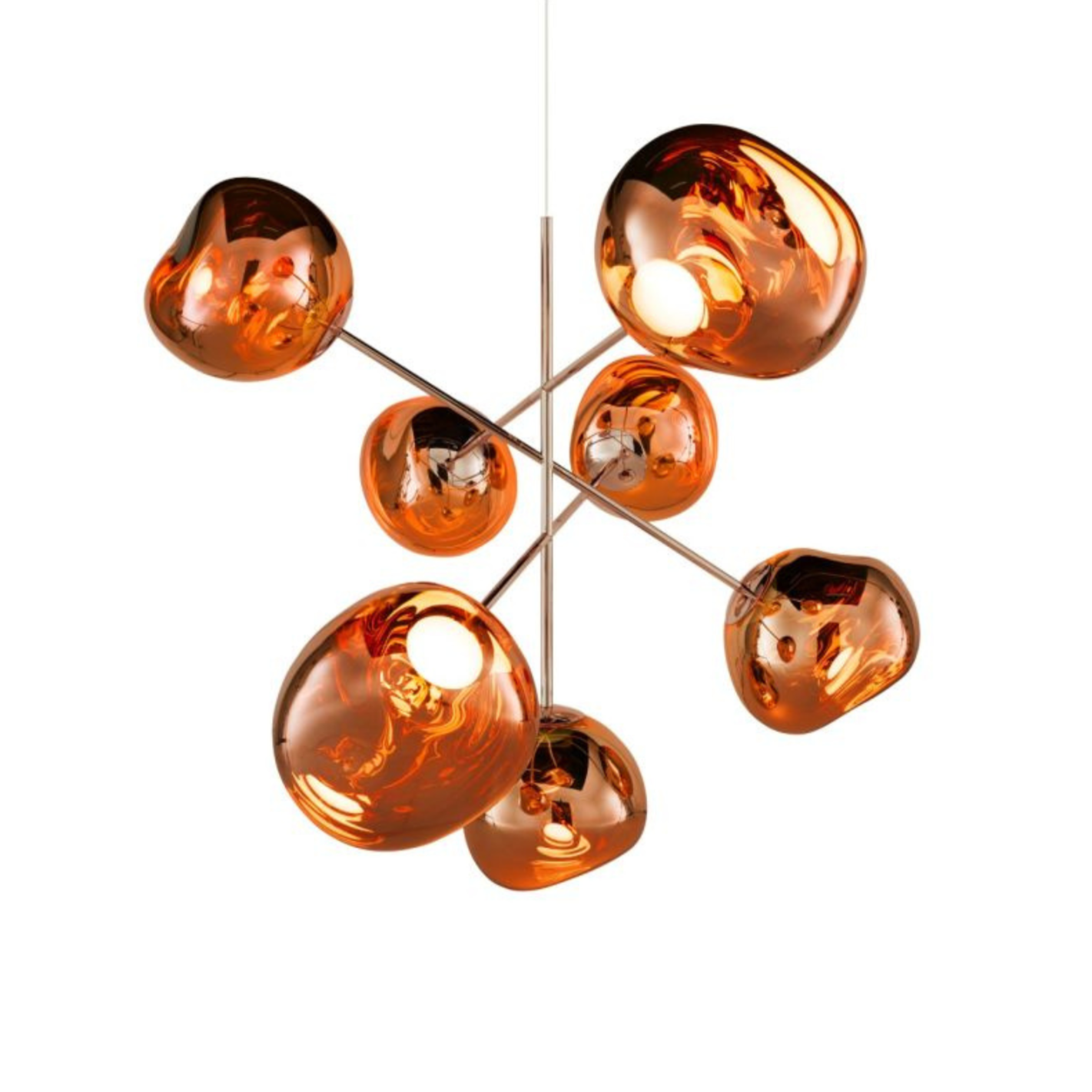 Melt copper chandelier