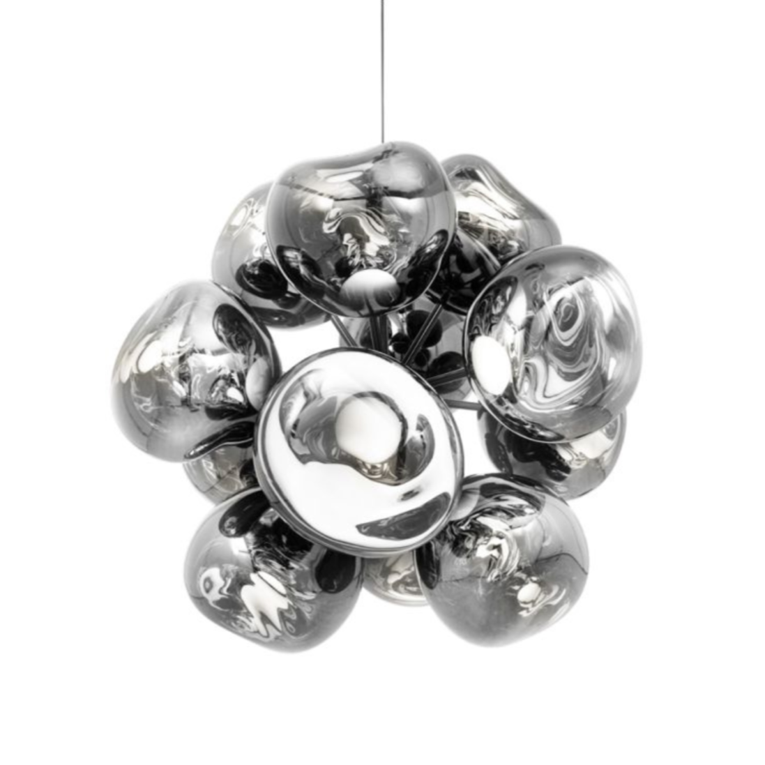 Melt chandelier silver burst