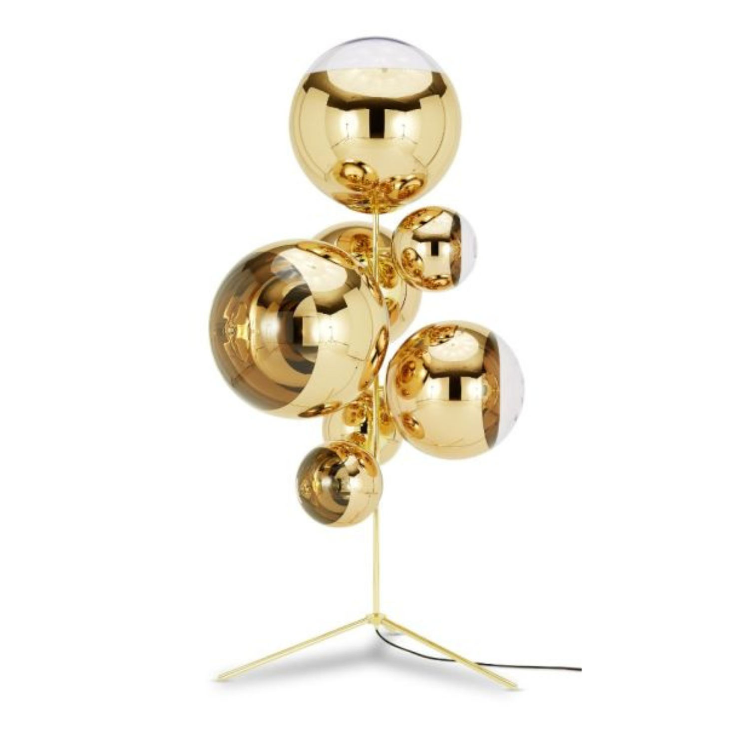 Mirror Ball Golden Floor Lamp