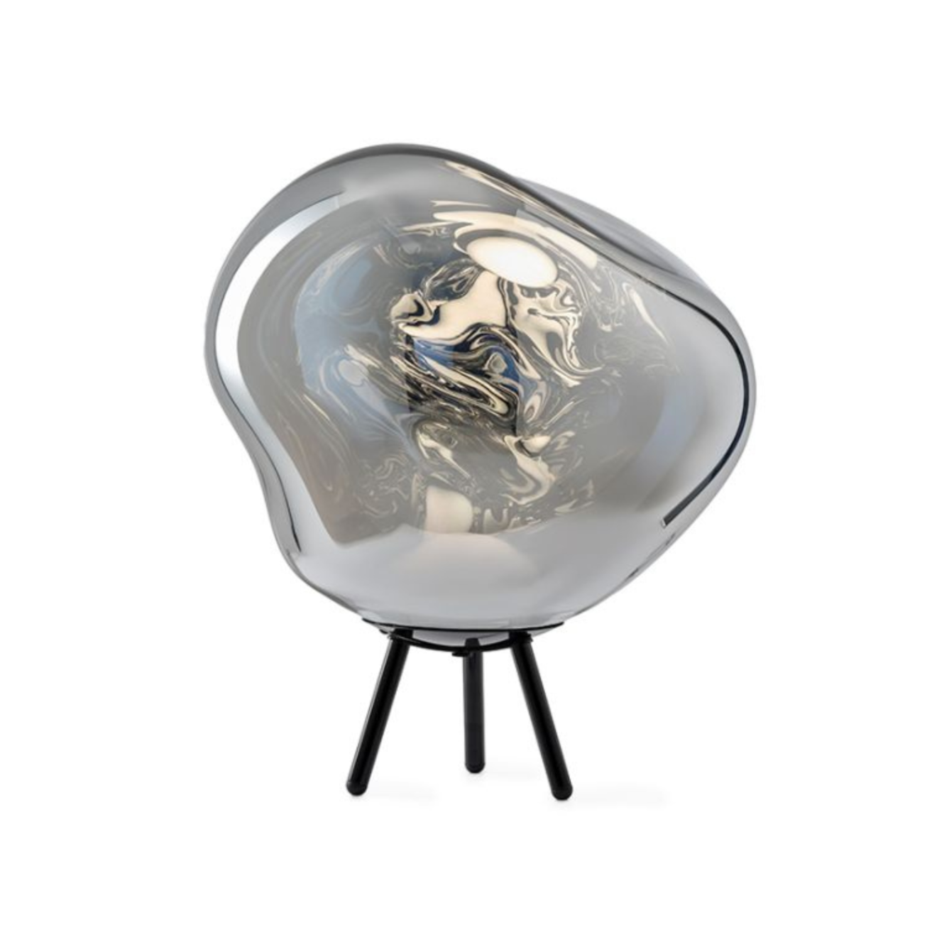 Large melt silver portable lamp