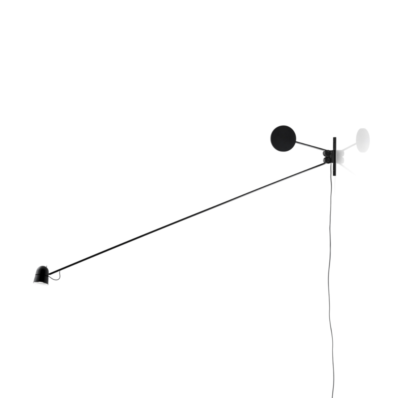 Counterbalance wall lamp black