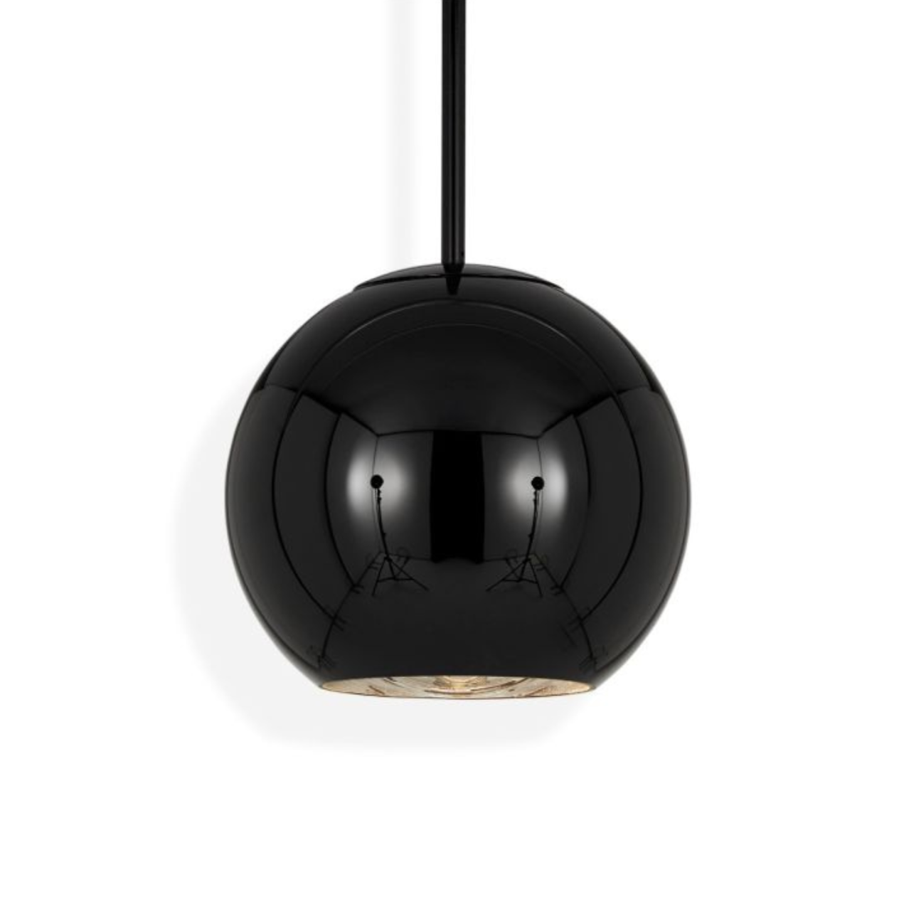 Copper black hanging lamp