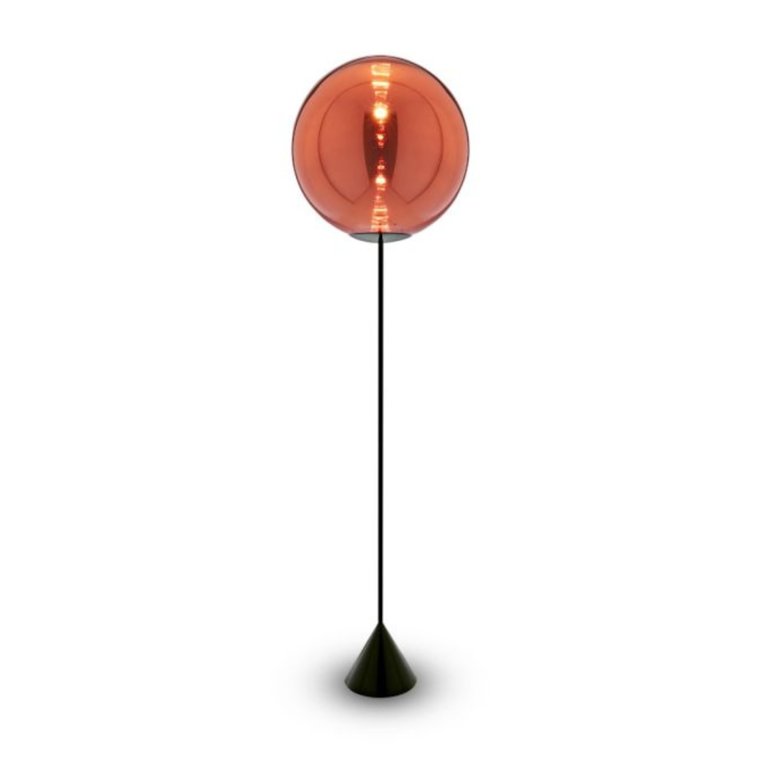 Globe Cone copper floor lamp