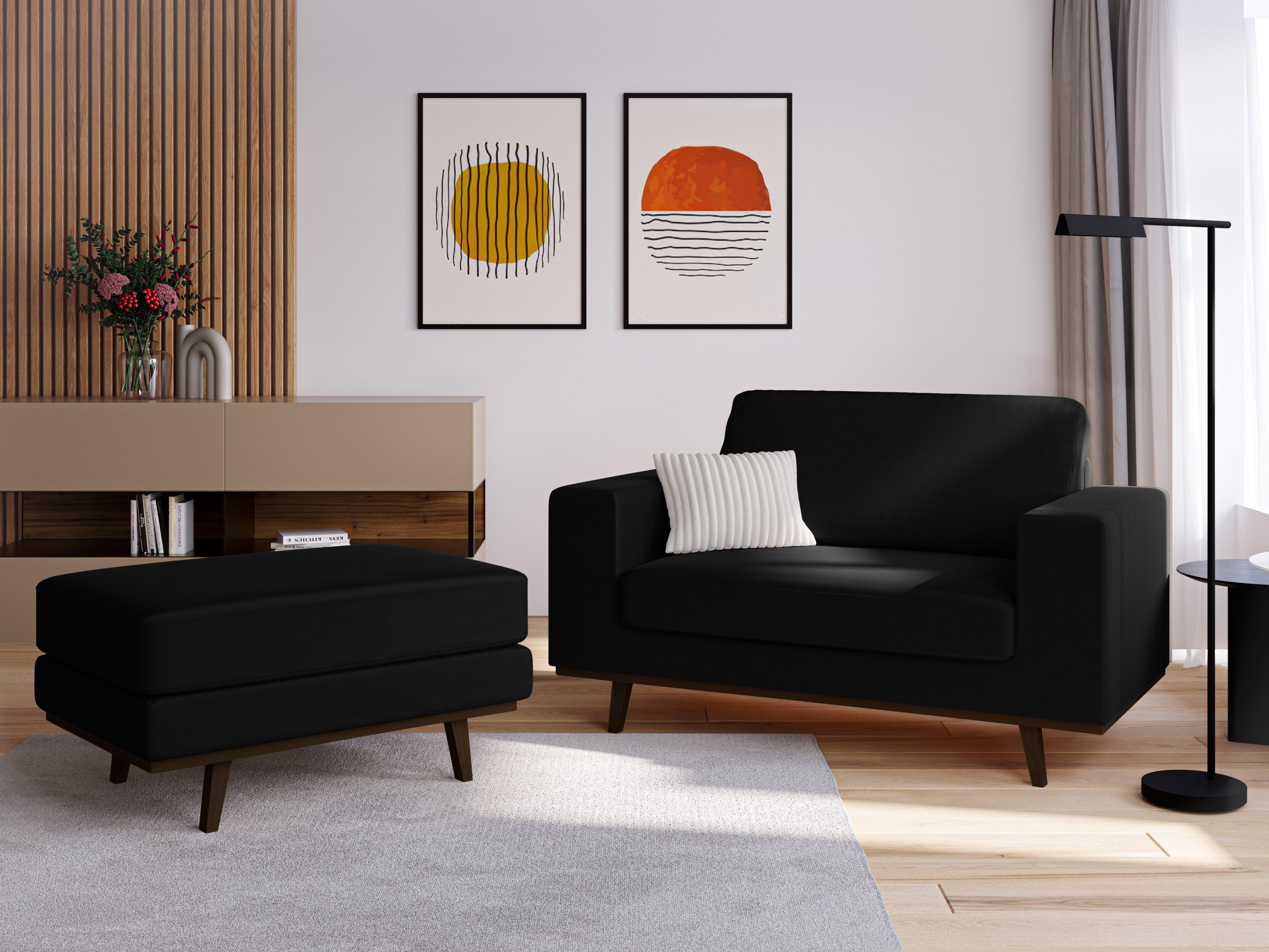 Puf aksamitny HEBE czarny Mazzini Sofas    Eye on Design