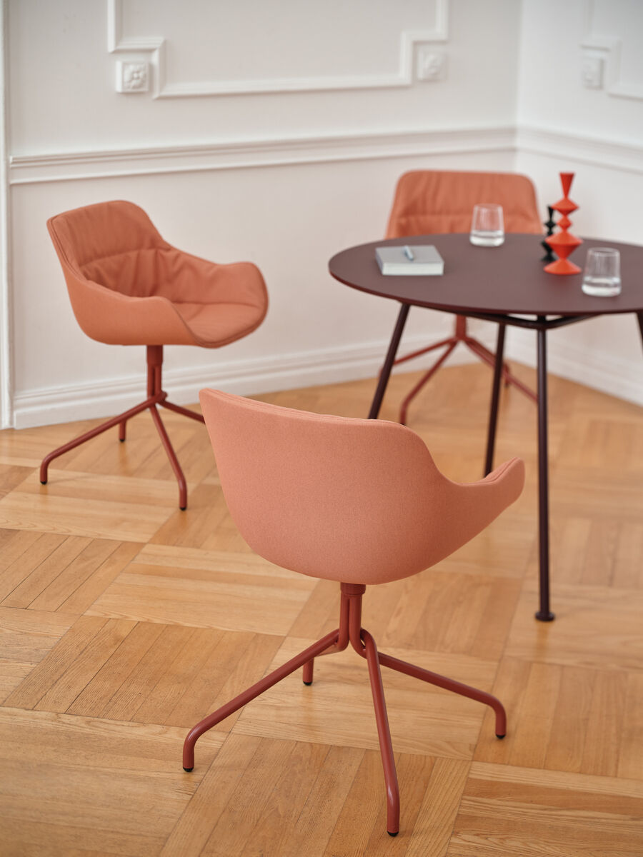 Krzesło obrotowe BALTIC SOFT DUO z metalową podstawą - kolor do wyboru [Milena] MDD    Eye on Design