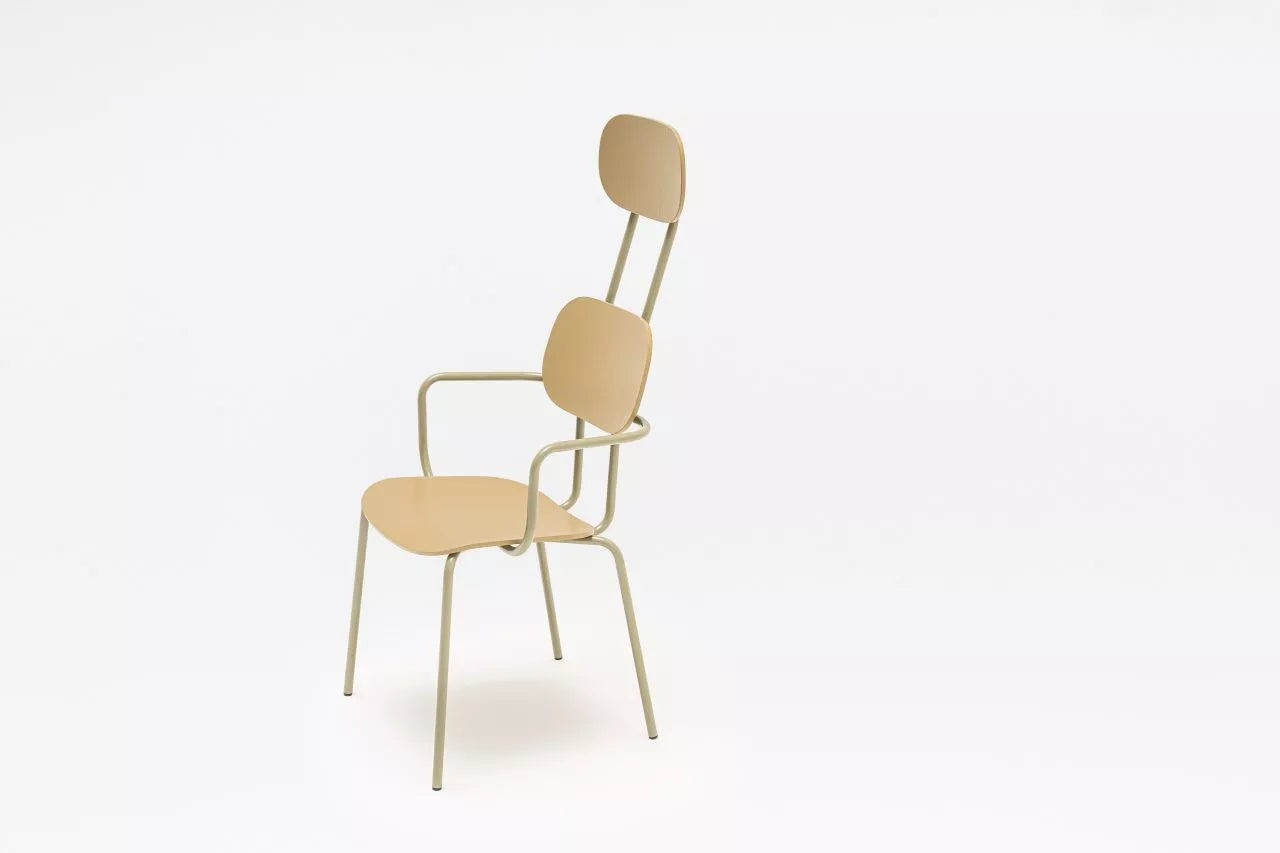 Krzesło z zagłówkiem NEW SCHOOL podstawa czworonożna ciemny zielony [Milena] MDD    Eye on Design