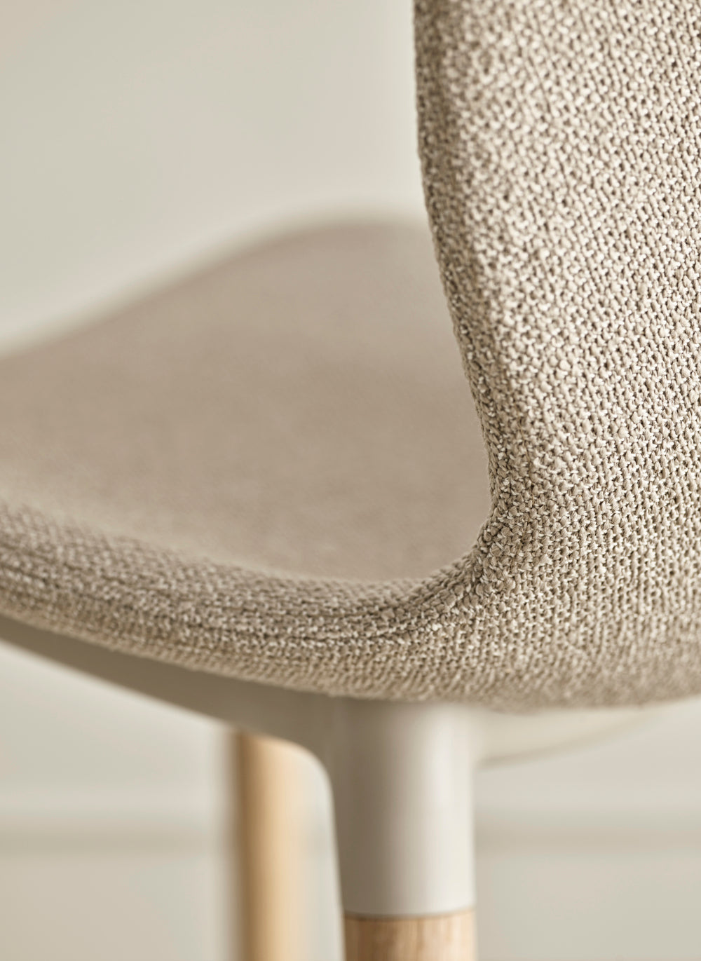 SEED chair upholstered with a whitened base