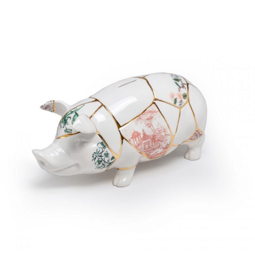 Skarbonka KINTSUGI PIGGY porcelanowy Seletti    Eye on Design