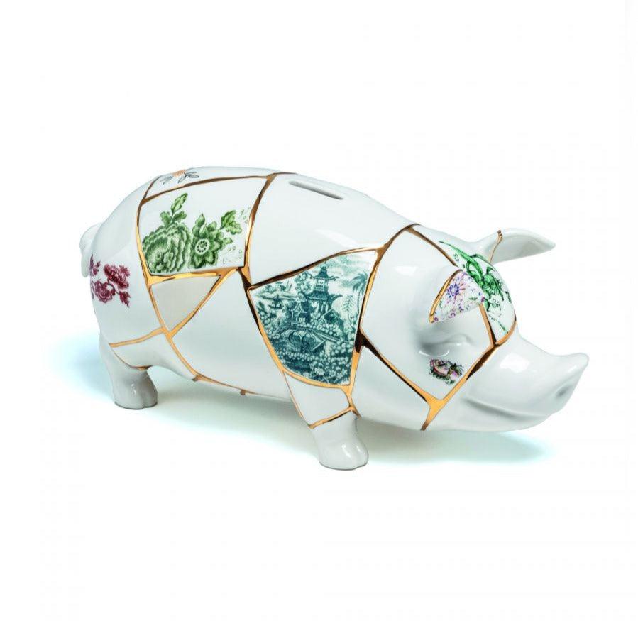 Skarbonka KINTSUGI PIGGY porcelanowy Seletti    Eye on Design