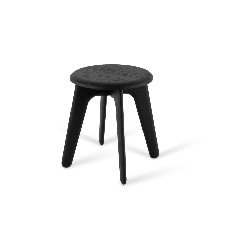 Slab stool black oak wood