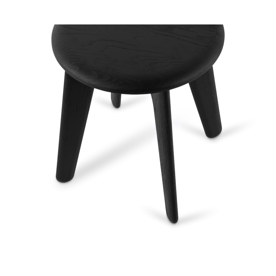 Slab stool black oak wood