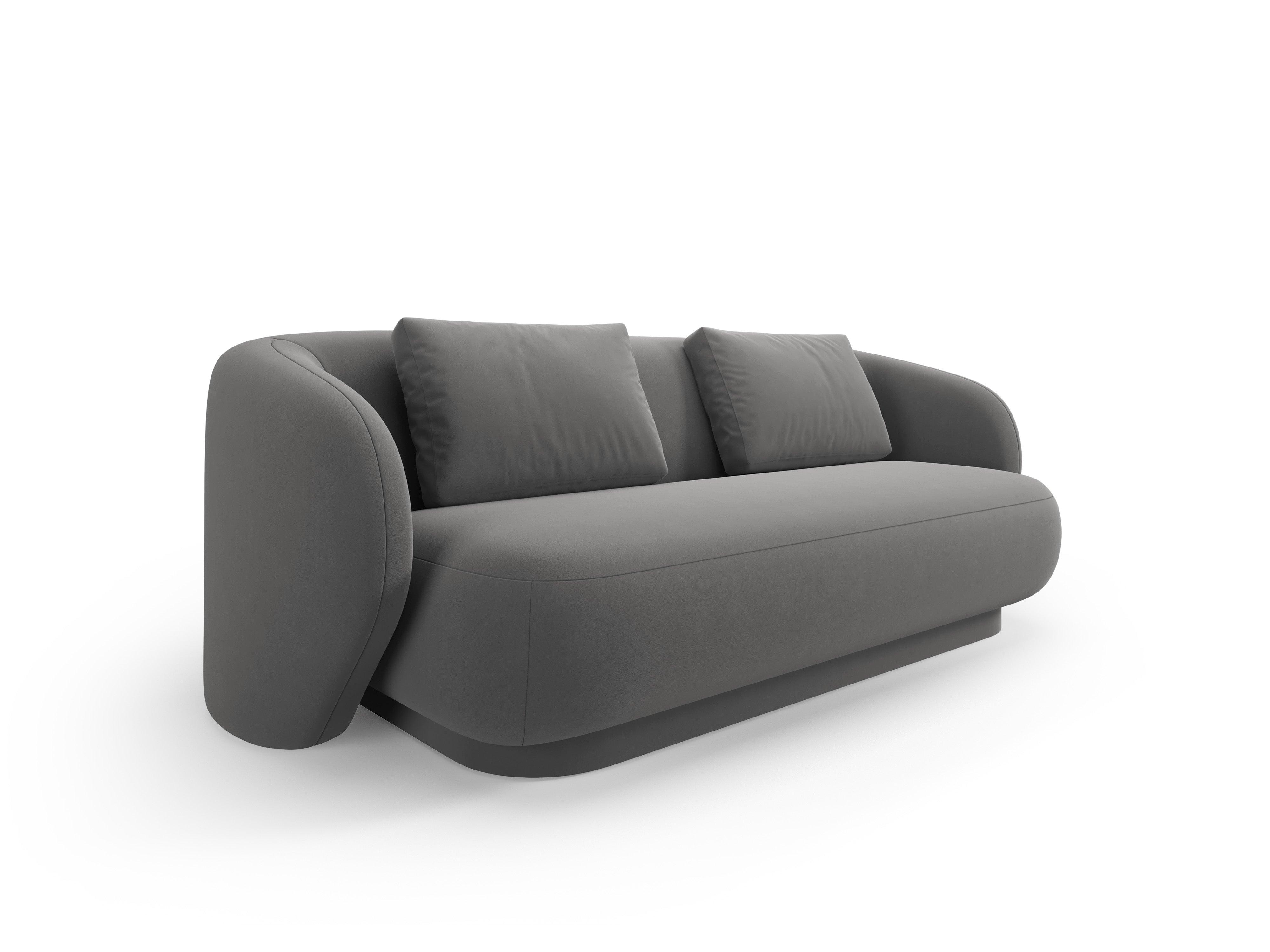 Sofa 2-osobowa aksamitna CAMDEN ciemnoszary Cosmopolitan Design    Eye on Design