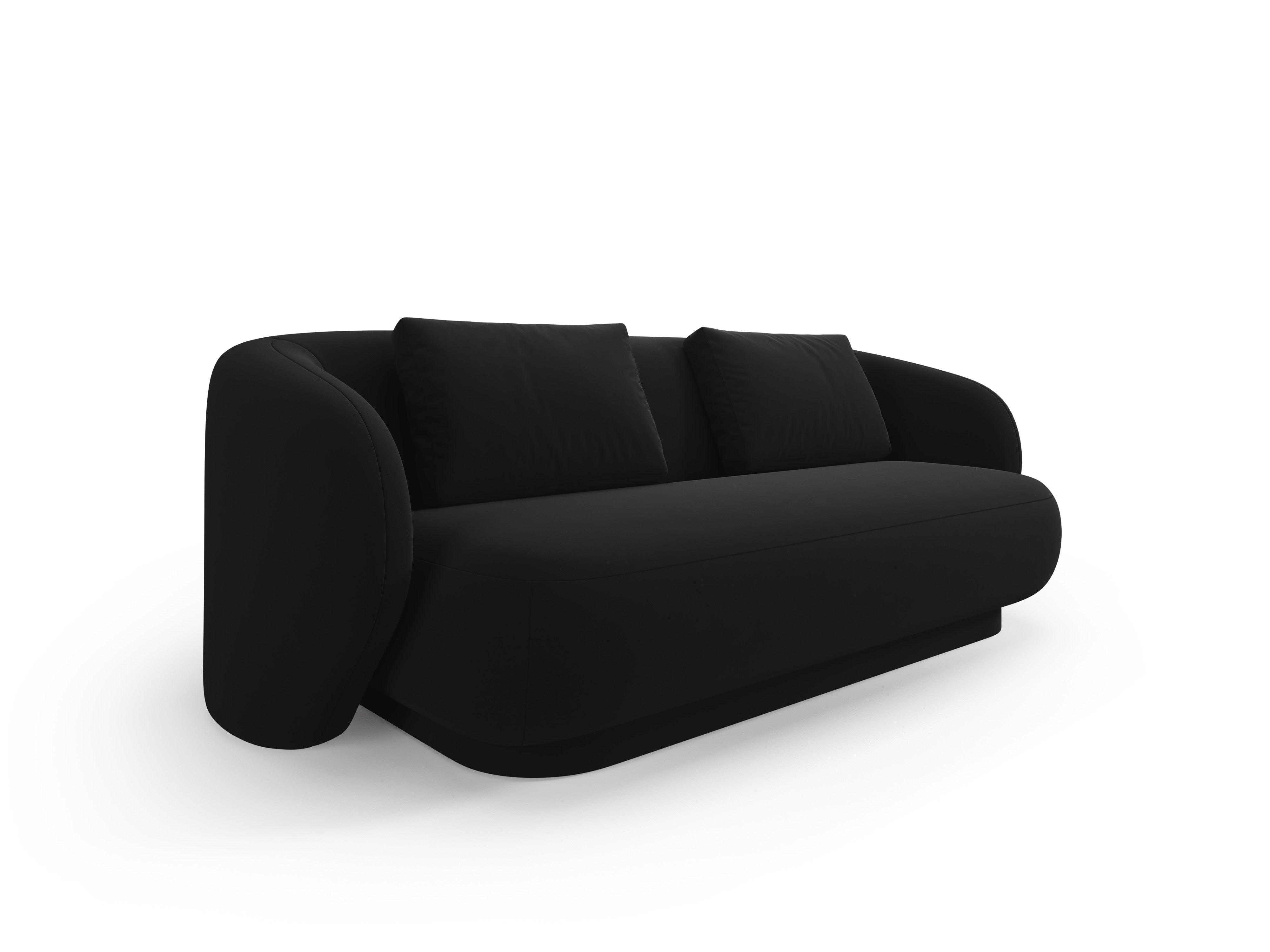 Sofa 2-osobowa aksamitna CAMDEN czarny Cosmopolitan Design    Eye on Design