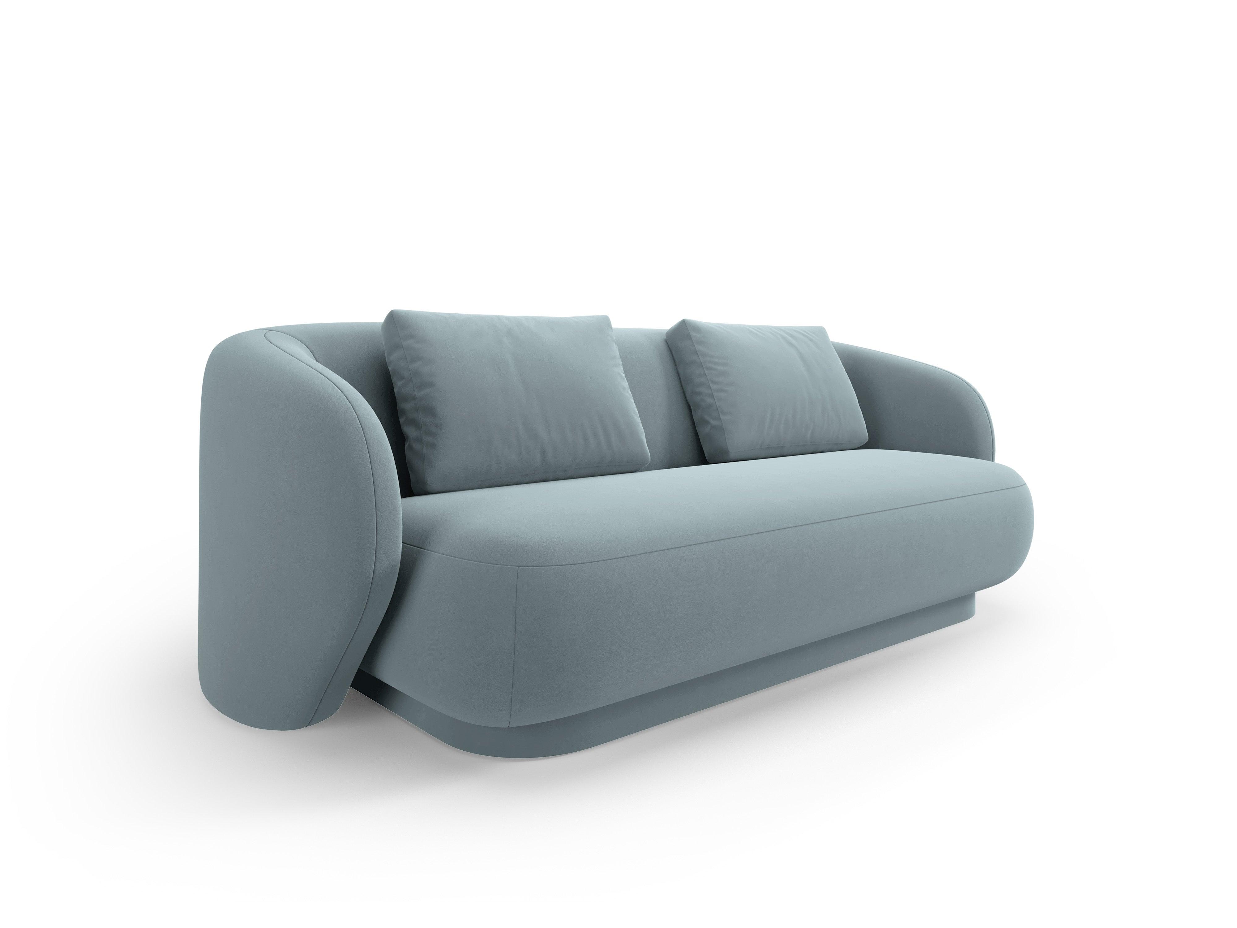 Sofa 2-osobowa aksamitna CAMDEN niebieski Cosmopolitan Design    Eye on Design