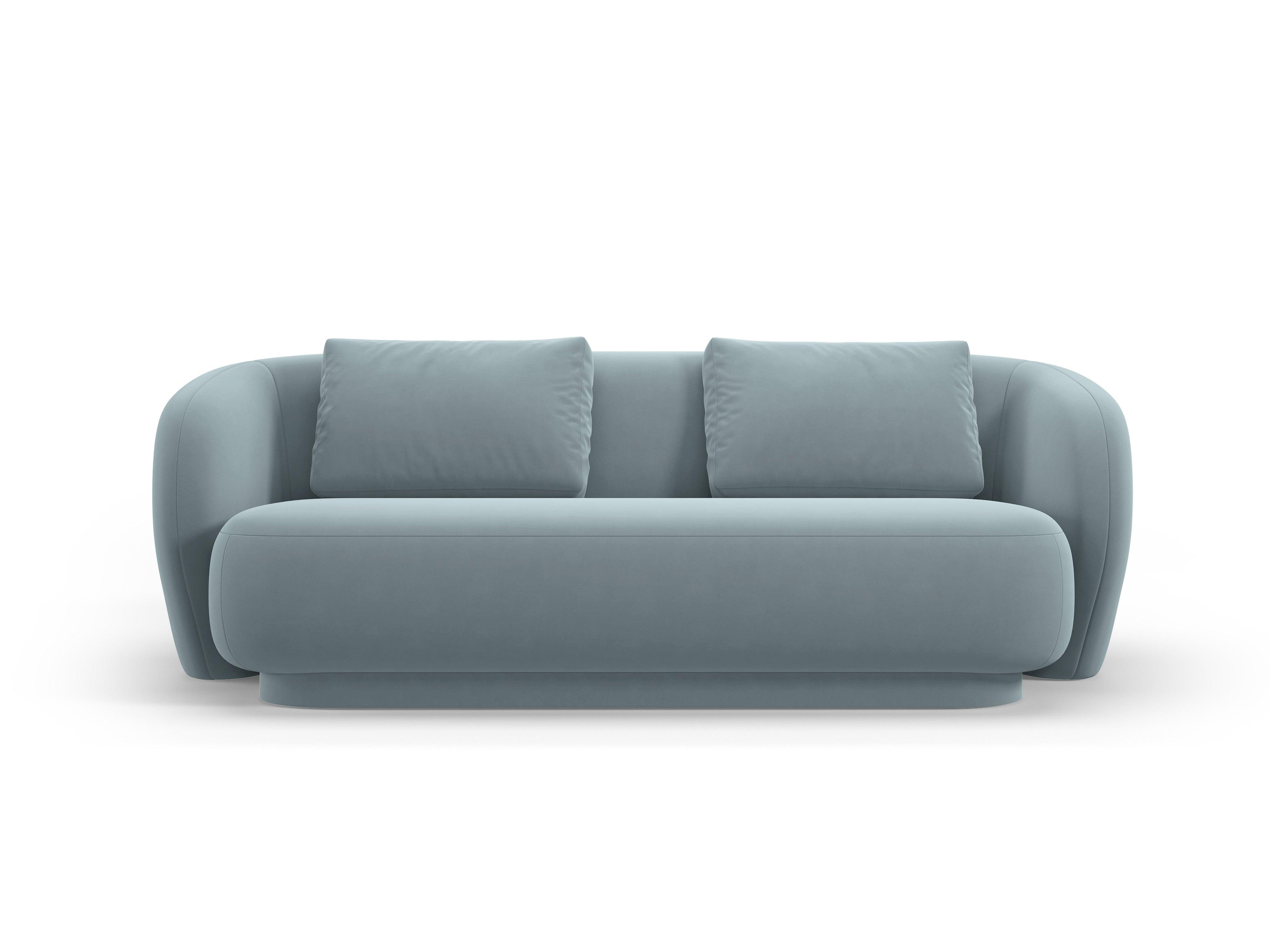 Sofa 2-osobowa aksamitna CAMDEN niebieski Cosmopolitan Design    Eye on Design